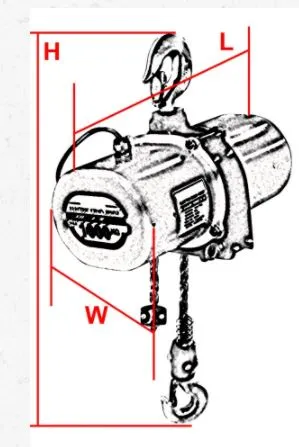 Duke Winch 415V. 1 Ton. 6m.  (1-Fall) Electric Chain Hoist | Model : WIN-DU905