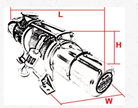 Duke Winch 415V. 1 Ton Electric Wire Rope Winch | Model : WIN-DU212