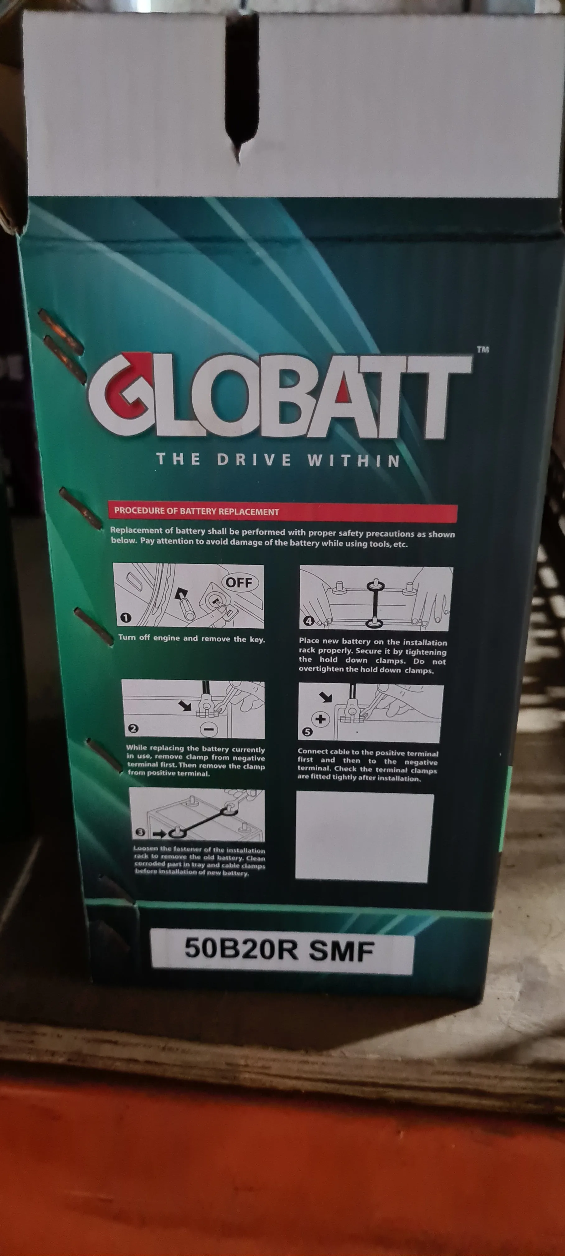 GLOBATT BATTERY 12V 42AH FOR GENERATOR USE | Model : BAT-50B20R