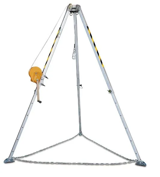 Haru Manhole Tripod Winch Set HD-240-20 Confined Space Rescue Tripod with Hand Wire Rope Winch 20m For 100kg  | Model: SB3-EN795