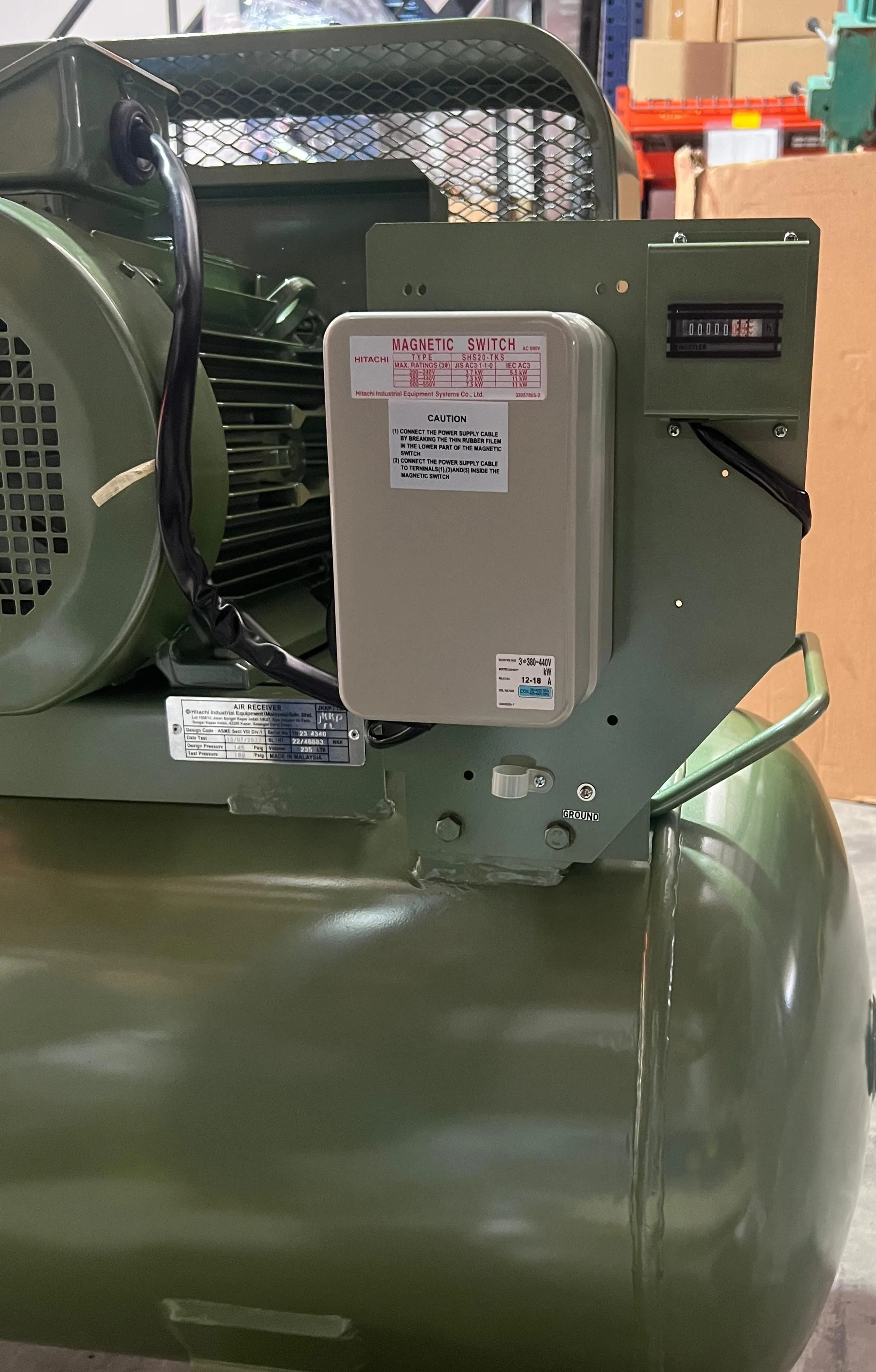 Hitachi Oil Free Air Compressor 10HP 235L 415V (IE3) | Model : 7.5OP-8.5G5A