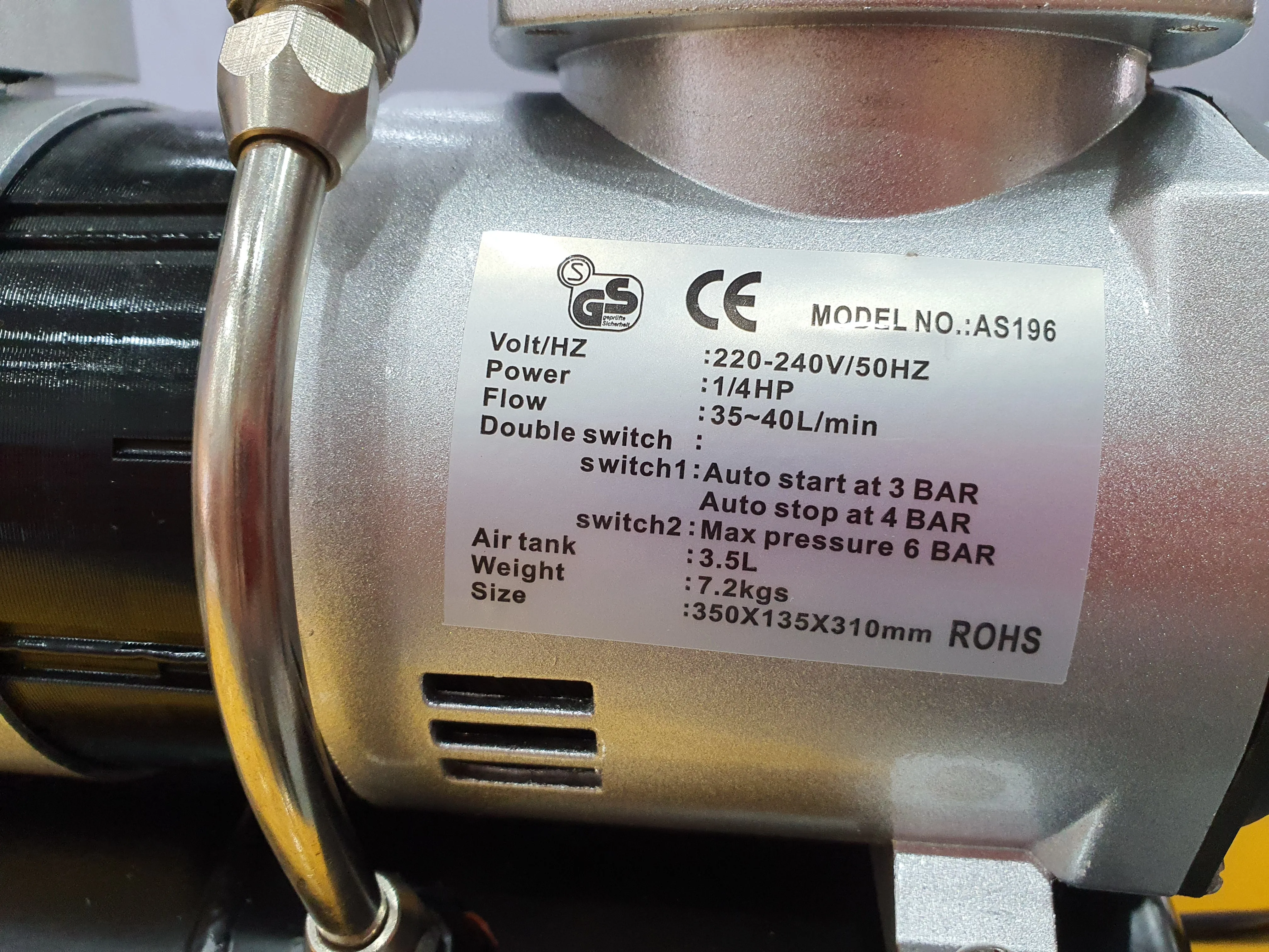 Hymair Mini Air Compressor for Air Brush | Model : AS196