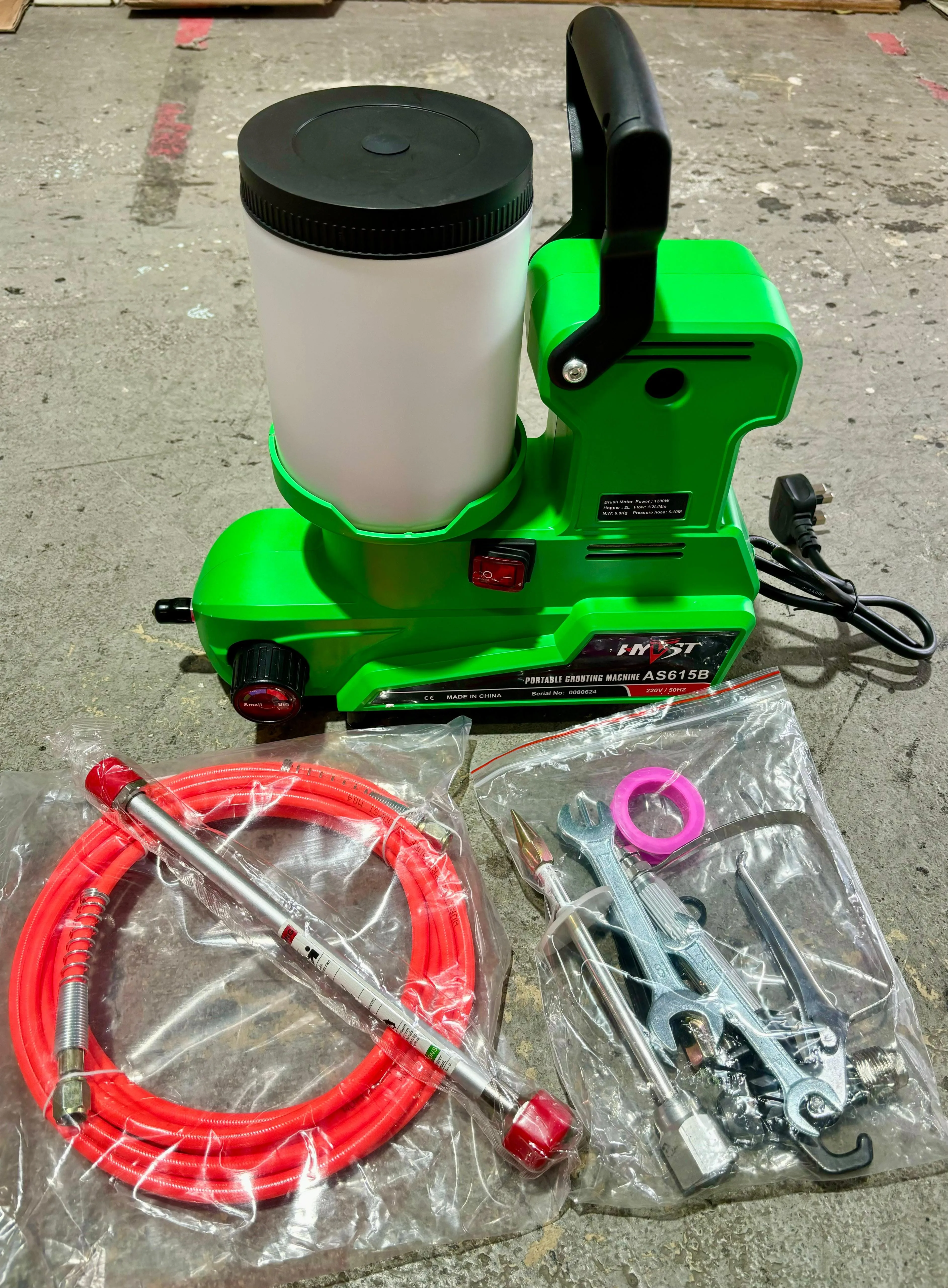 HYVST 230V Portable Airless Grout Sprayer Machine 1200W with Spray Gun 5M Hose | Model : CS-AS615B