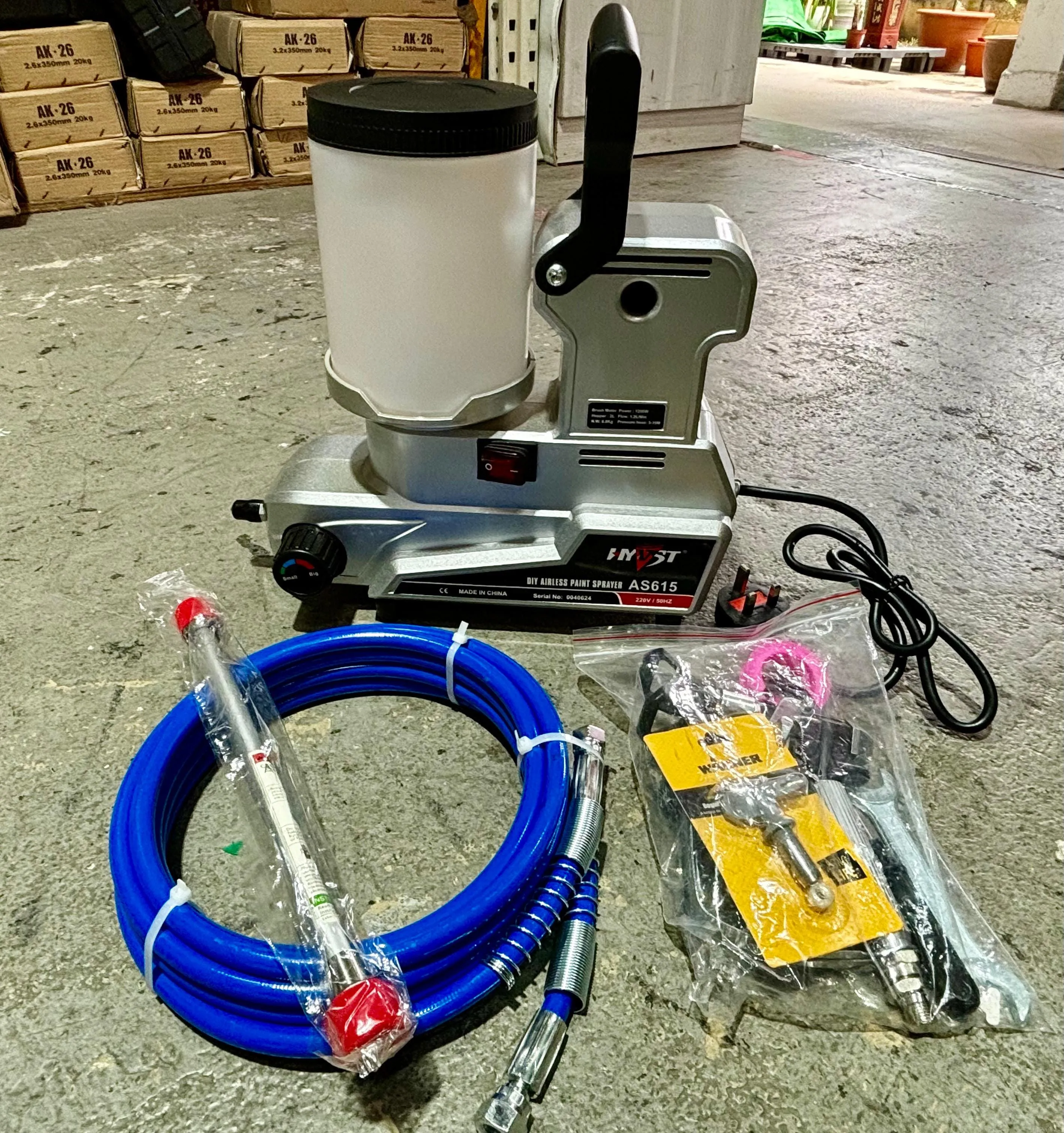 HYVST 230V Portable Airless Sprayer Paint Machine (Water Based) 1200W with Spray Gun & 5M Hose | Model : CS-AS615