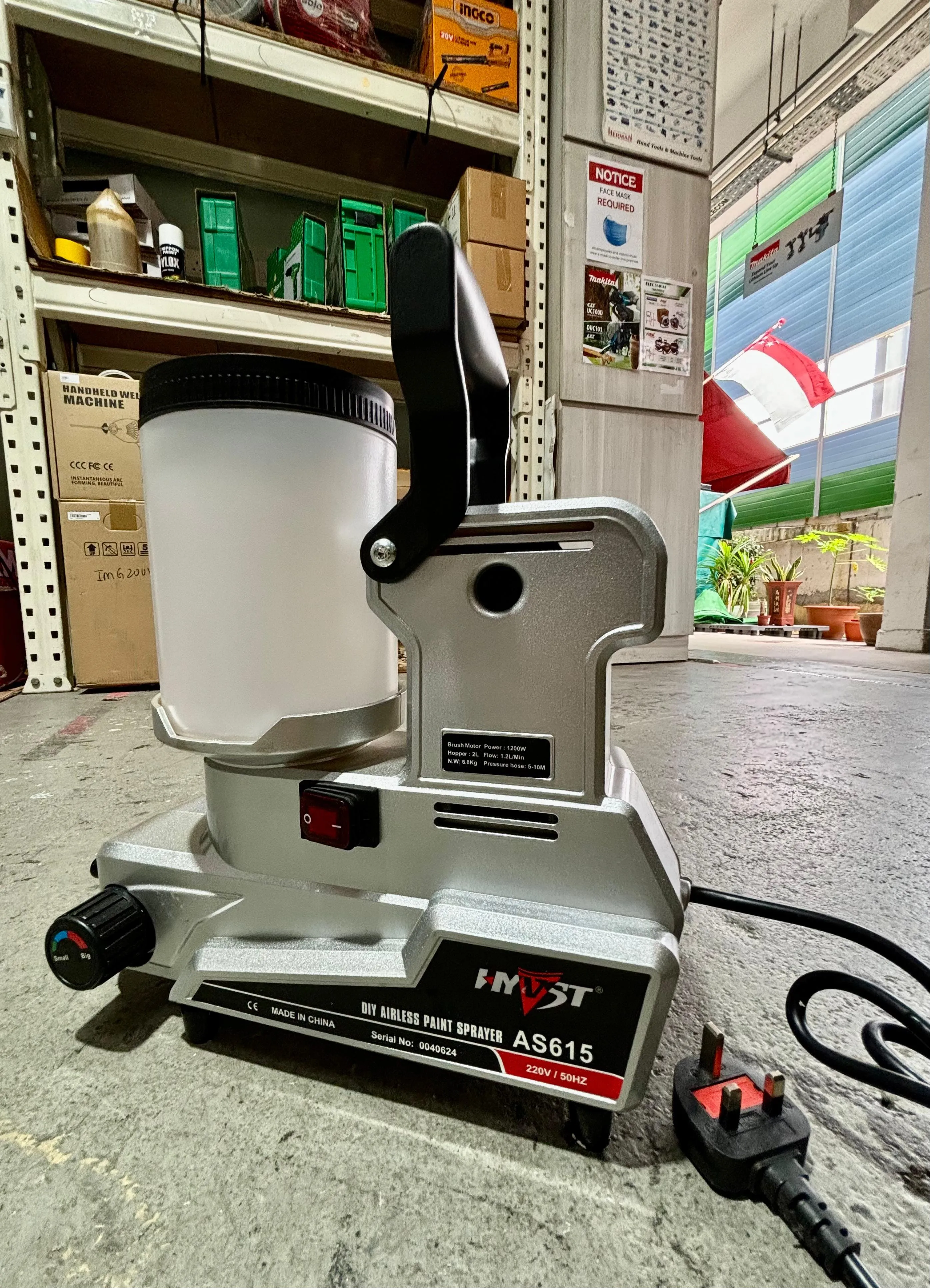 HYVST 230V Portable Airless Sprayer Paint Machine (Water Based) 1200W with Spray Gun & 5M Hose | Model : CS-AS615
