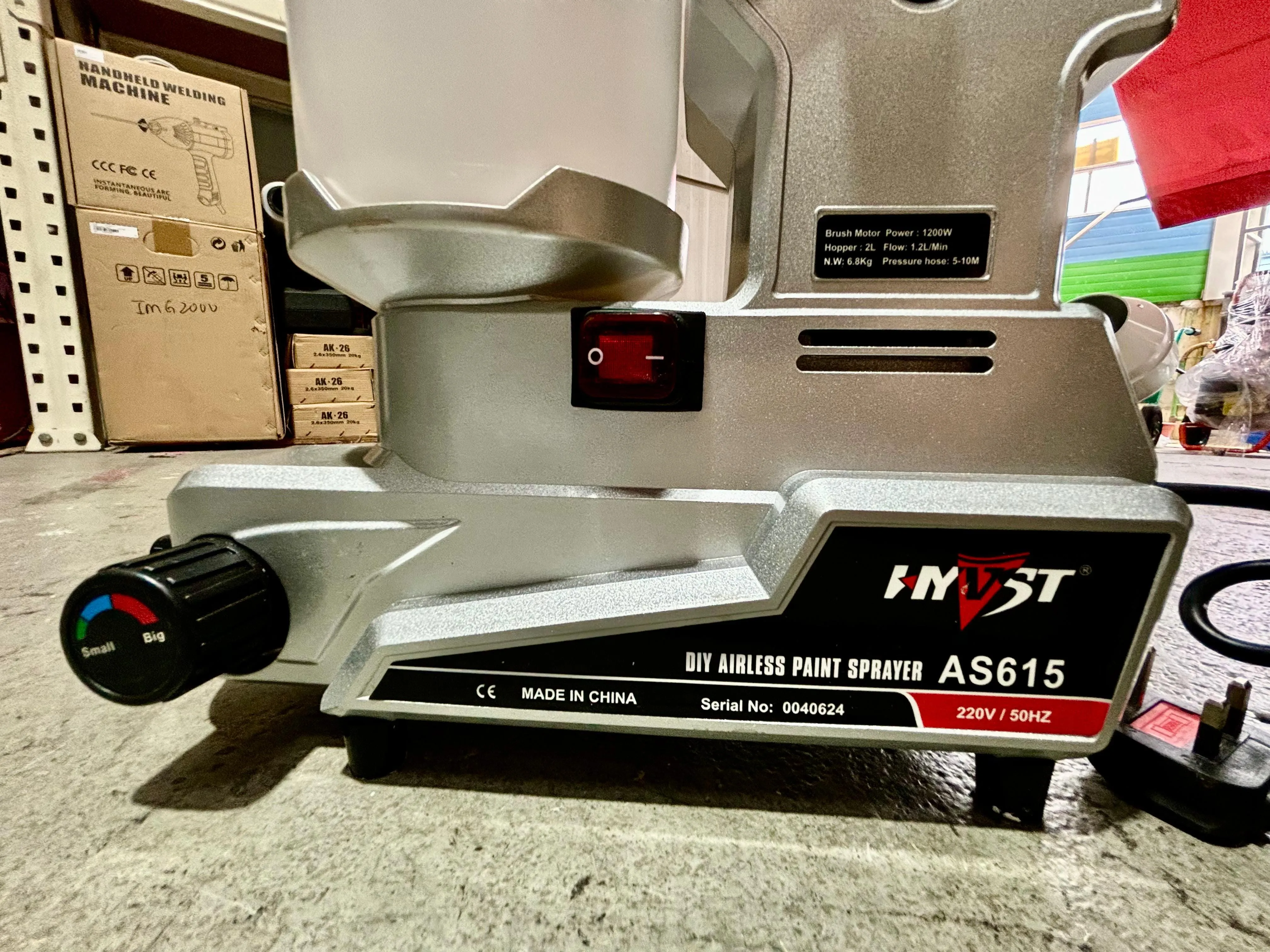 HYVST 230V Portable Airless Sprayer Paint Machine (Water Based) 1200W with Spray Gun & 5M Hose | Model : CS-AS615