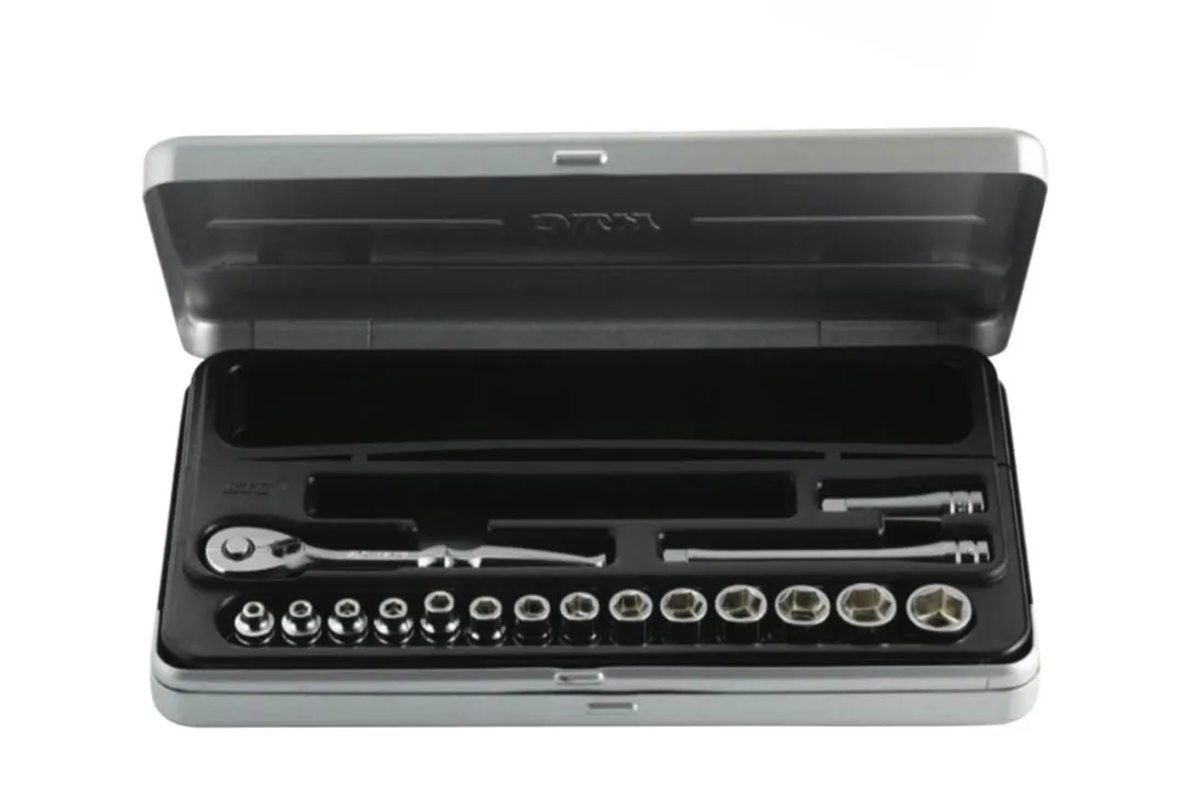 Ktc 1/4 Dr Socket Set TB214 (Plastic Tray in Metal Case) - Japan | Model : 003-002-2140
