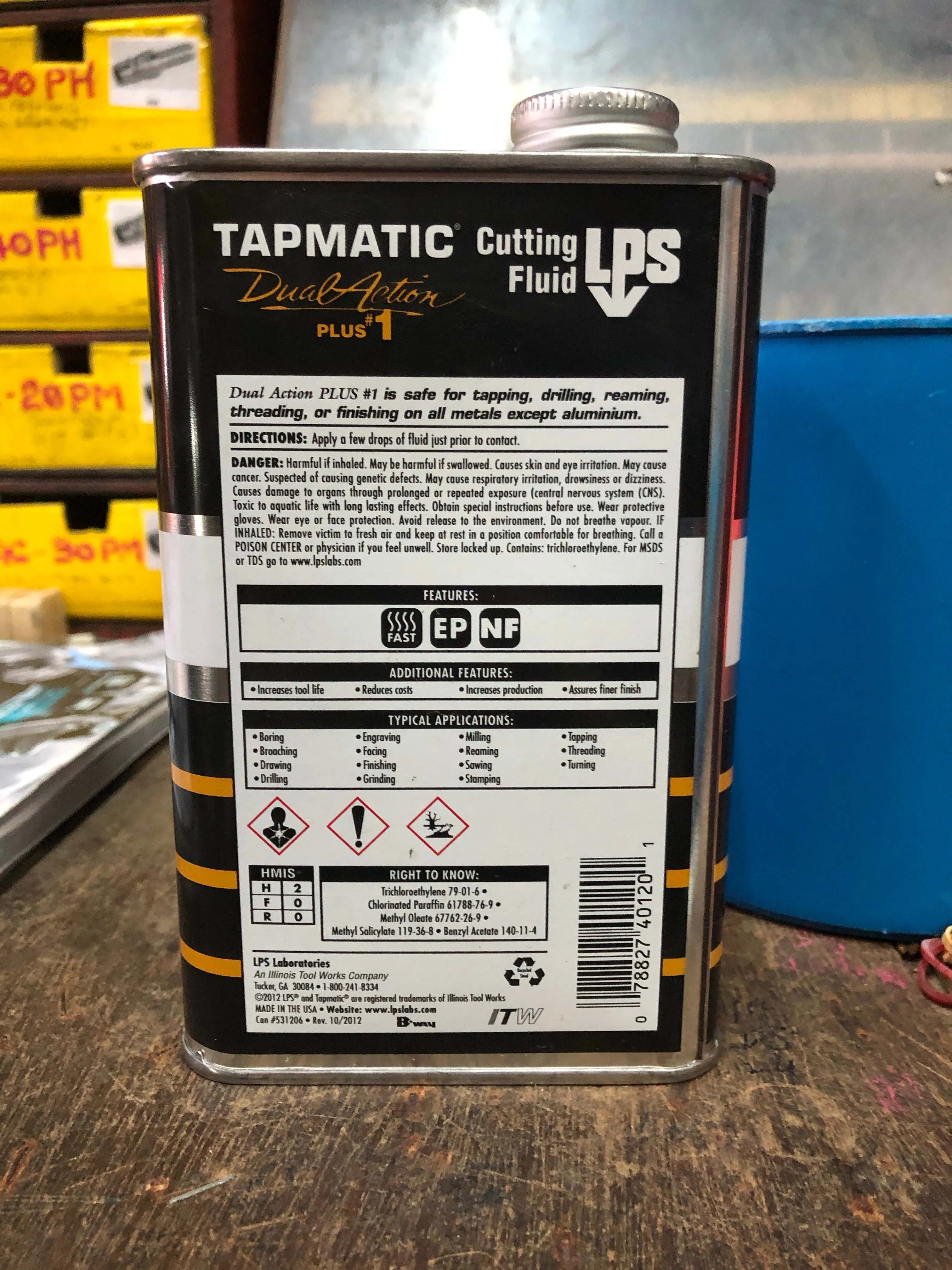 LPS Tapmatic Dual Action Plus #1 Cutting Fluid 16 Oz (500g) | Model : L01-40120