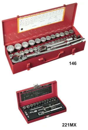 M10 1/4. 1/2. 3/4 Dr Combination Socket Set 146   221MX - Singapore | Model : 003-011-1461