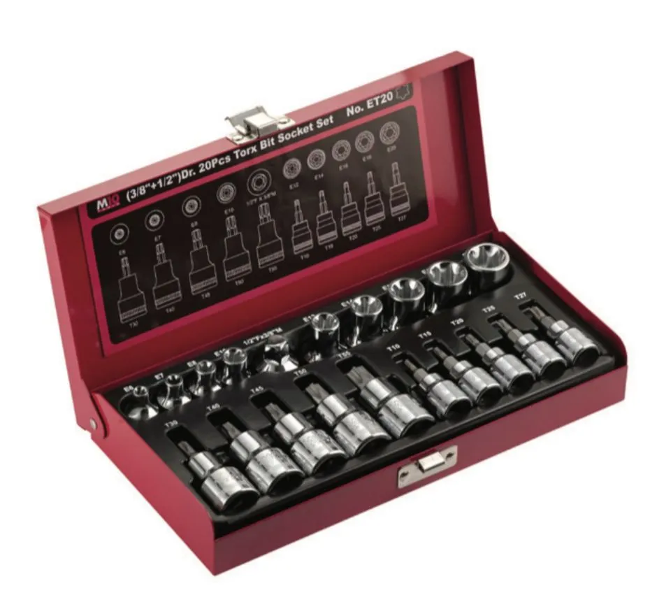 M10 3/8. 1/2 Dr Star Socket Set ET20 - Singapore | Model : 003-036-620