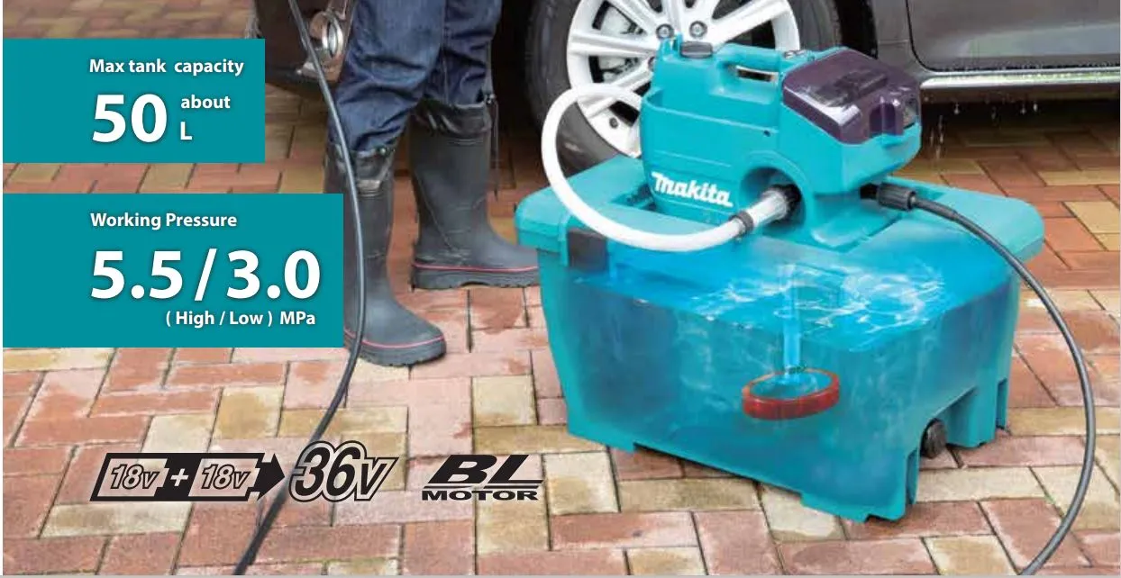 Makita 18Vx2 DC High Pressure Cleaner / Washer (Body Only)  | Model : M-DHW080ZK