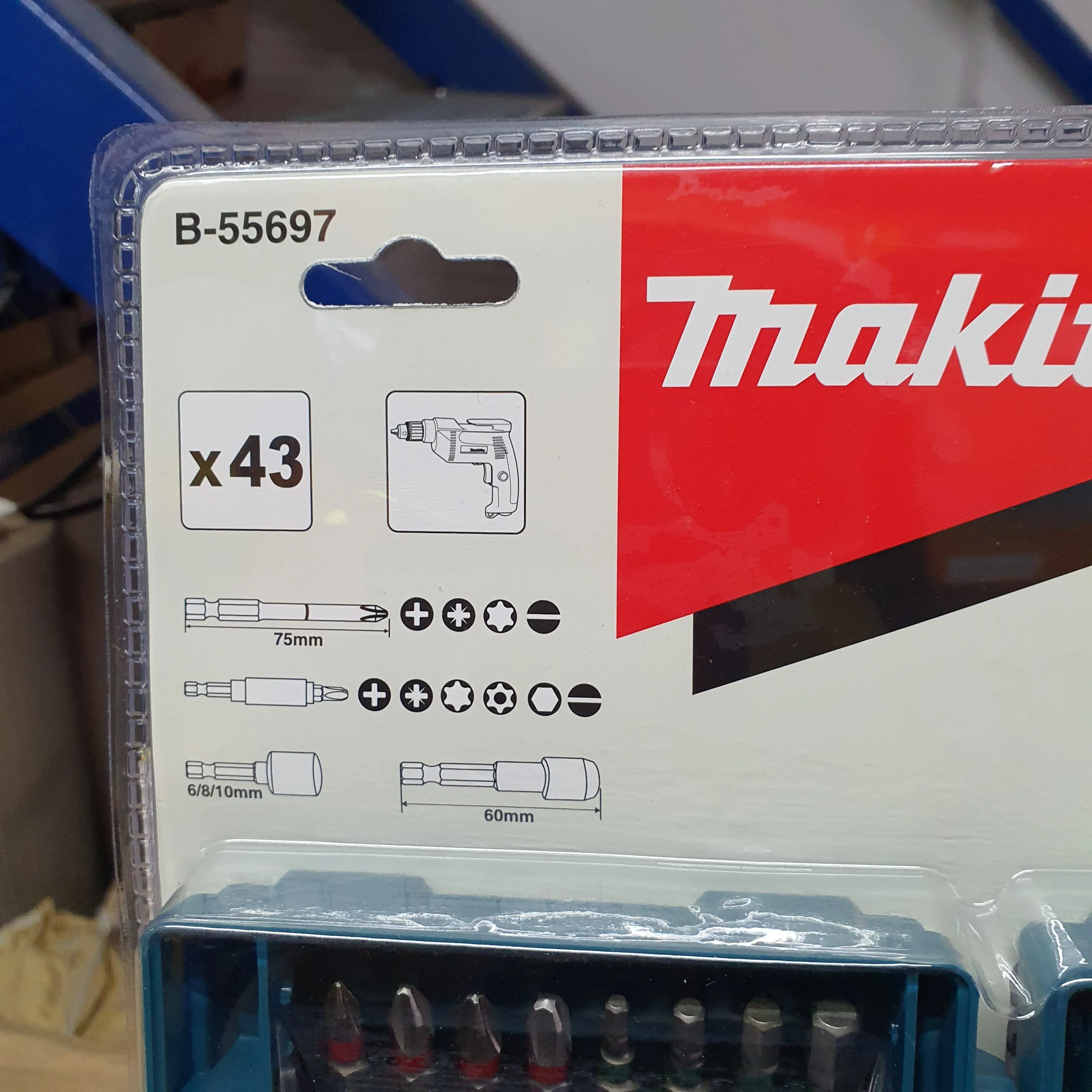 Makita B-55697. 43PCS Colour Screw Bits Set | Model : B-55697