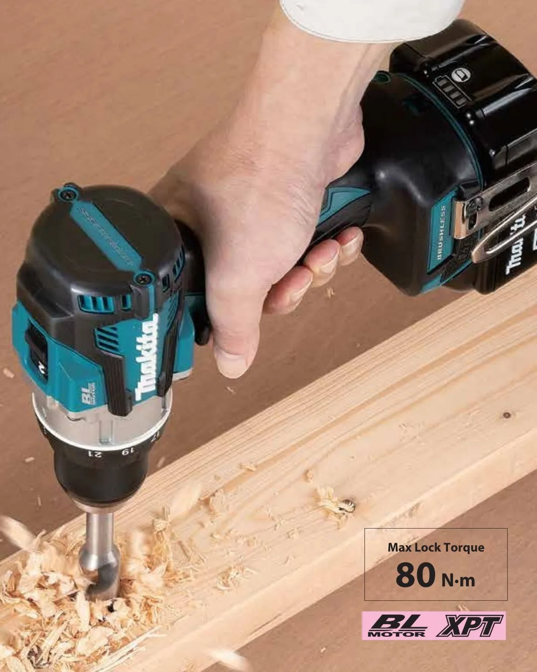 Makita DC 13mm Driver Drill DDF489Z (18V.Bare Unit. BL. Keyless) | Model: M-DDF489Z