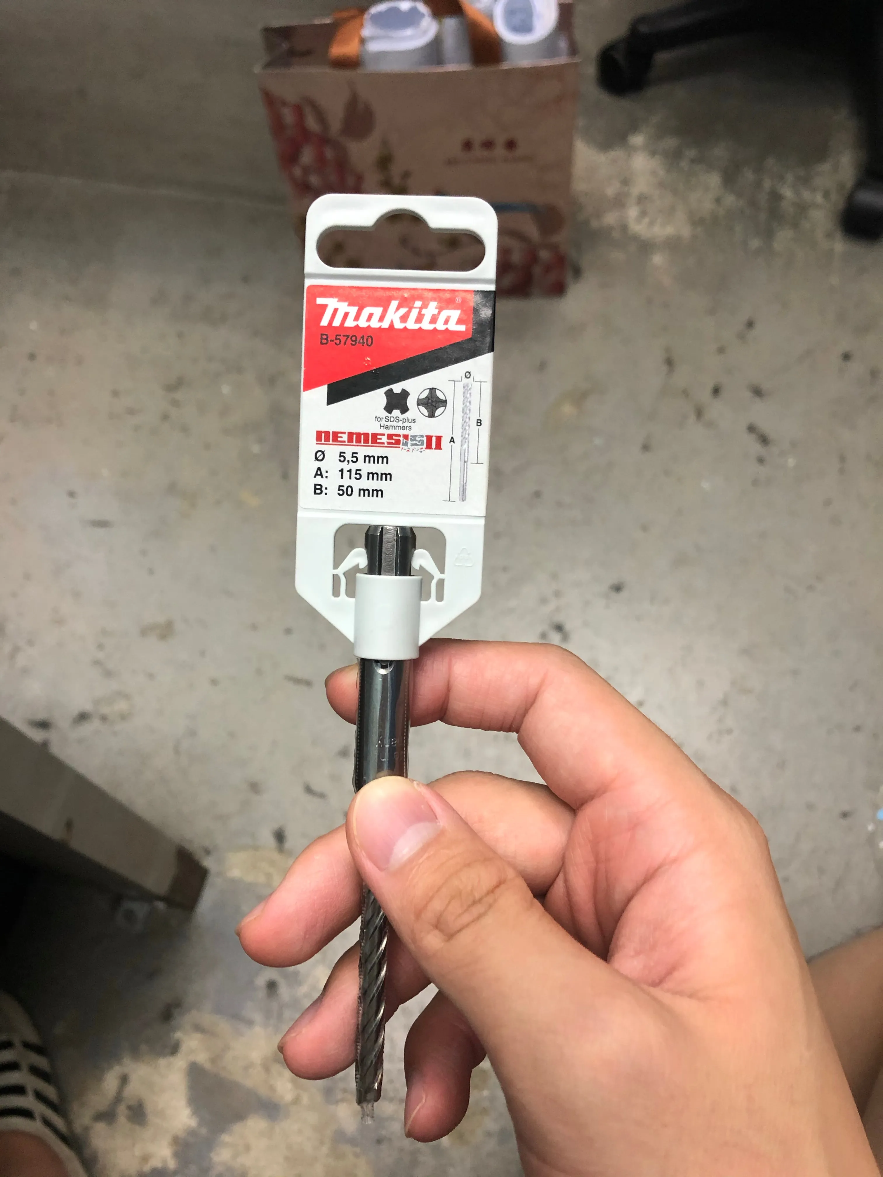 Makita Zentro SDS-Plus Cross Type Drill Bit | Size : 5.5x115mm | Model : B-57940