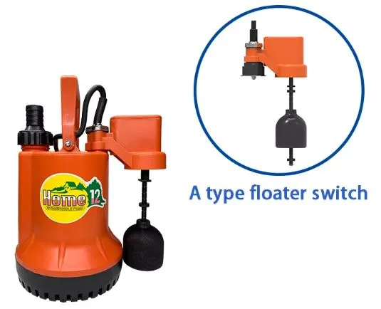 Mepcato 1 120W 130L/min Plastic Submersible Pump with Adjustable Float Switch (Auto) | Model : WP-HOME-12A