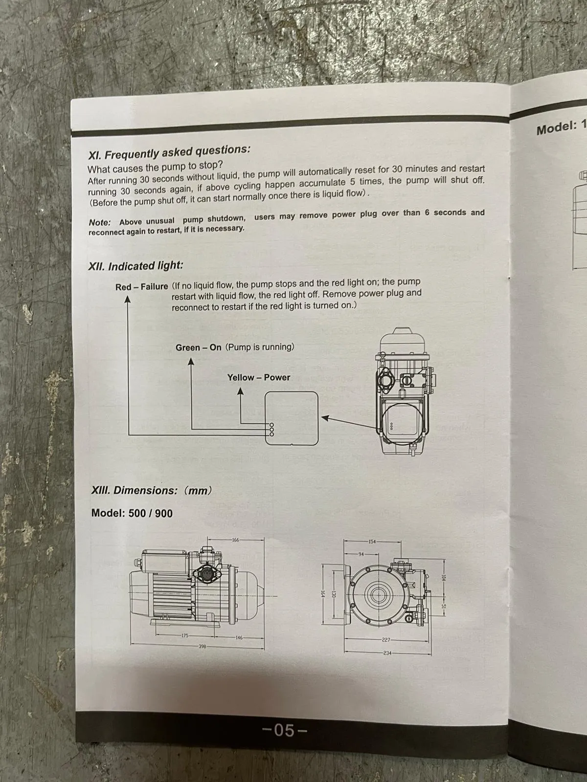 Mepcato 1 Md-500 Cold Water Electronic Control Booster Pump | Model : WP-MD500