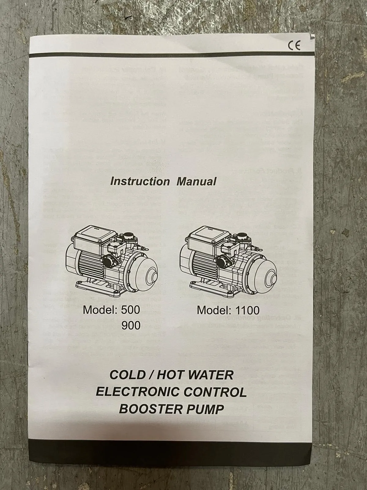 Mepcato 1 Md-500 Cold Water Electronic Control Booster Pump | Model : WP-MD500