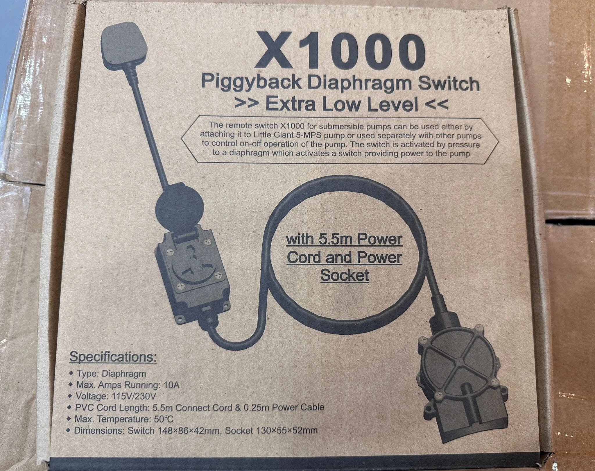 Mepcato Piggyback Diaphragm Switch (Extra Low Level) | Model : WP*X1000