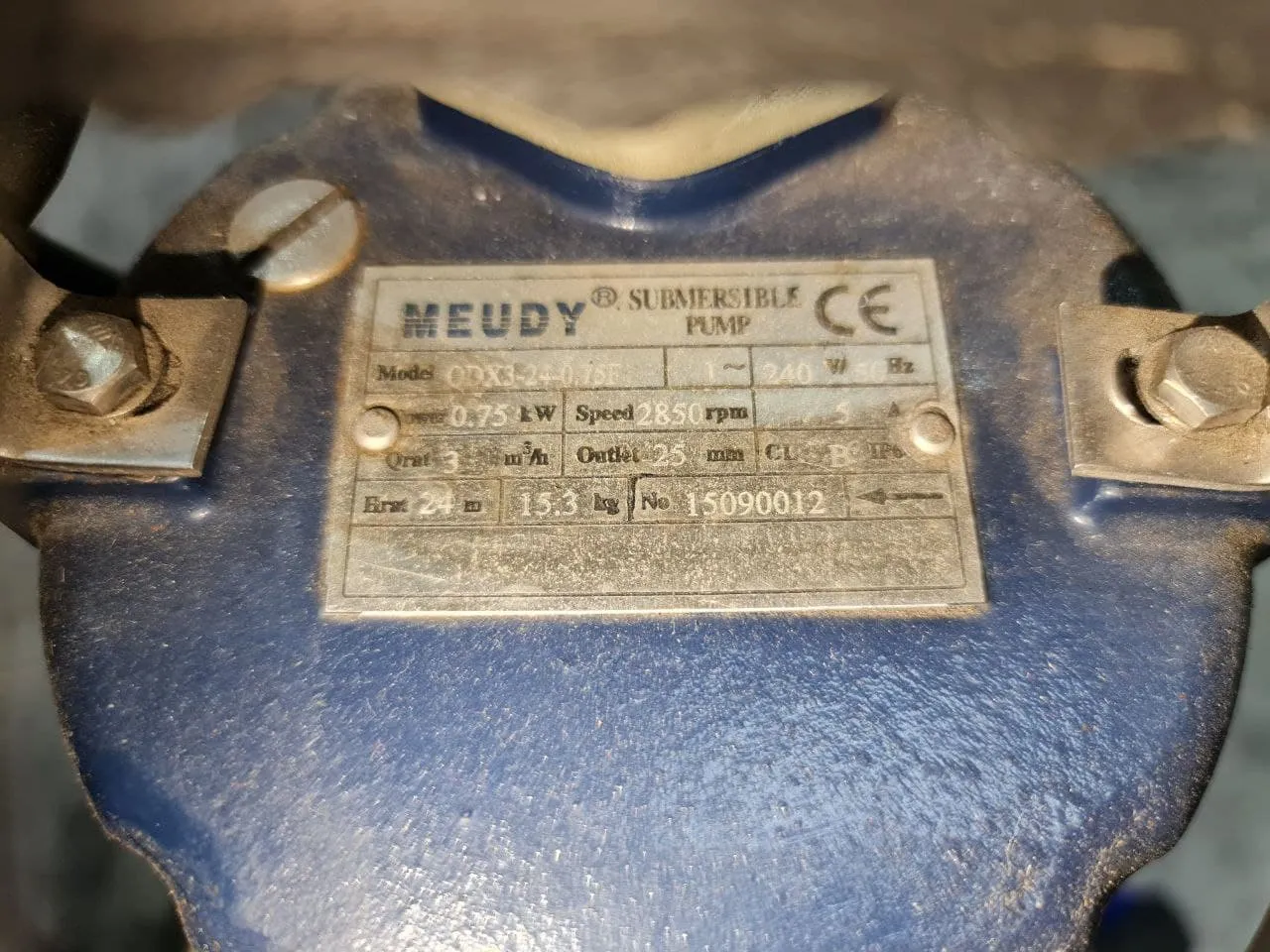 Meudy 1Hp 240V 1 Outlet Water Pump | Model : QDX3-24-0.75F