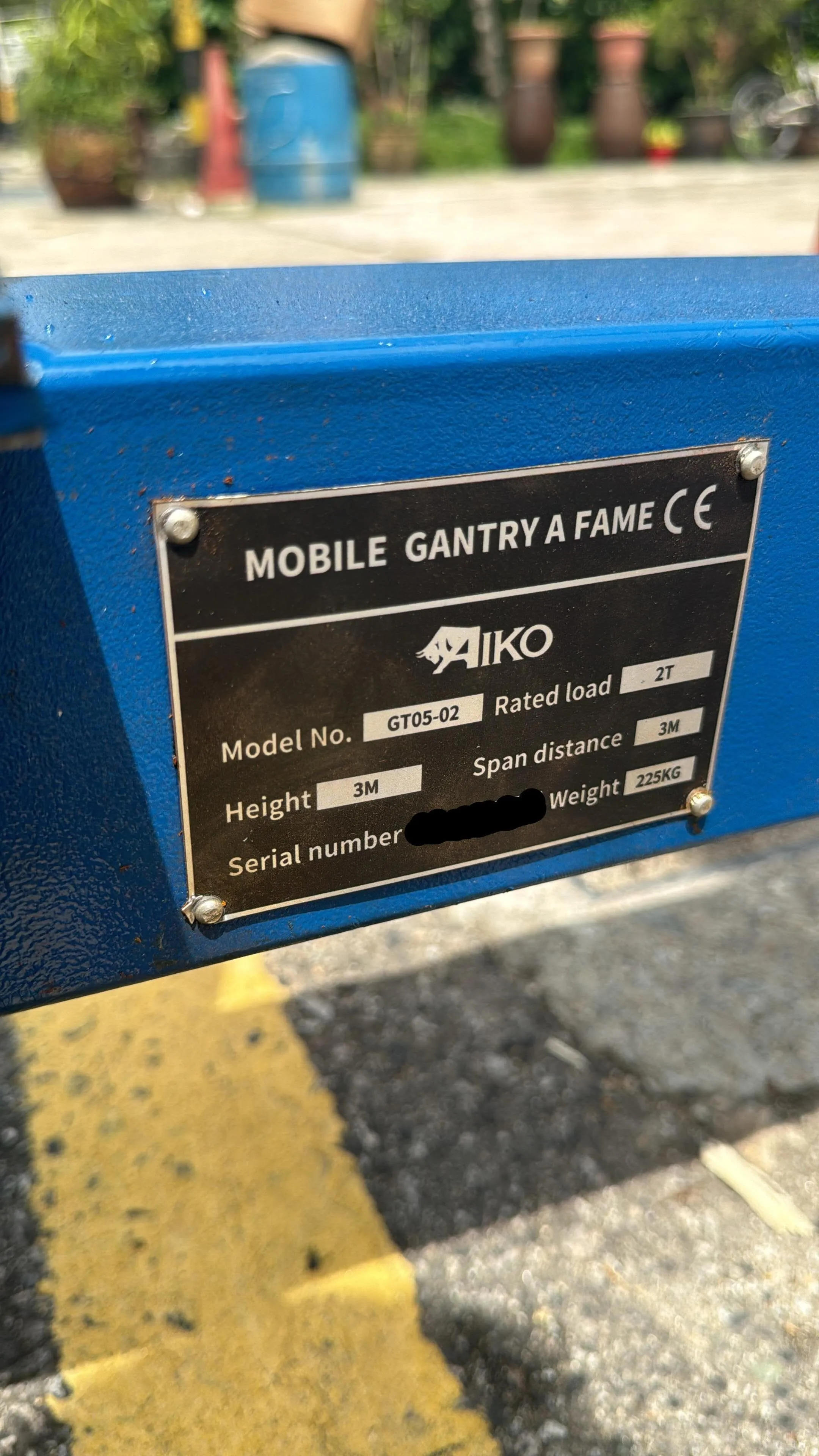 Mobile Lifting Gantry A Frame Crane with Manual Chain Block Trolley | Model: CBT-