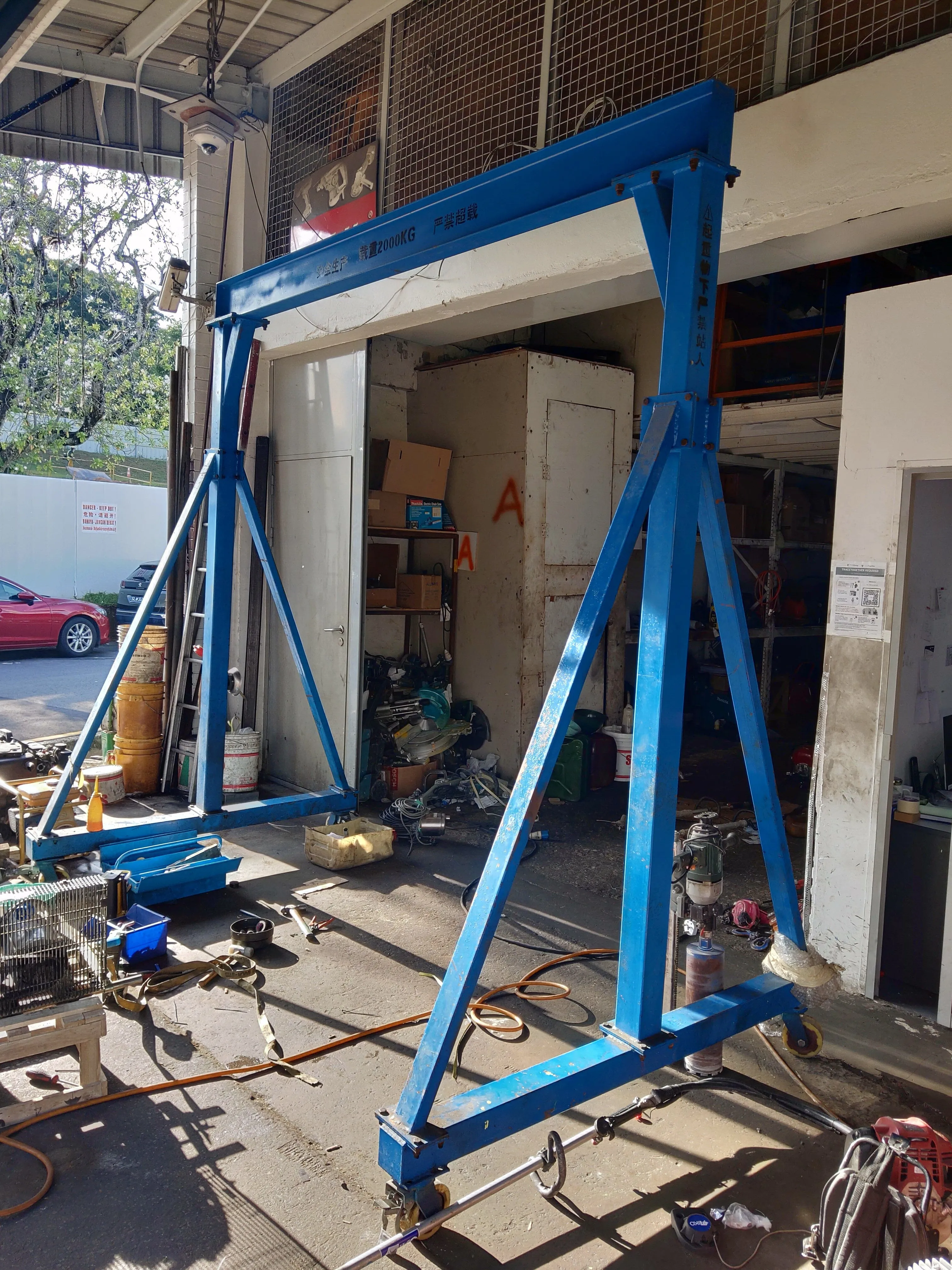 Mobile Lifting Gantry A Frame Crane with Manual Chain Block Trolley | Model: CBT-