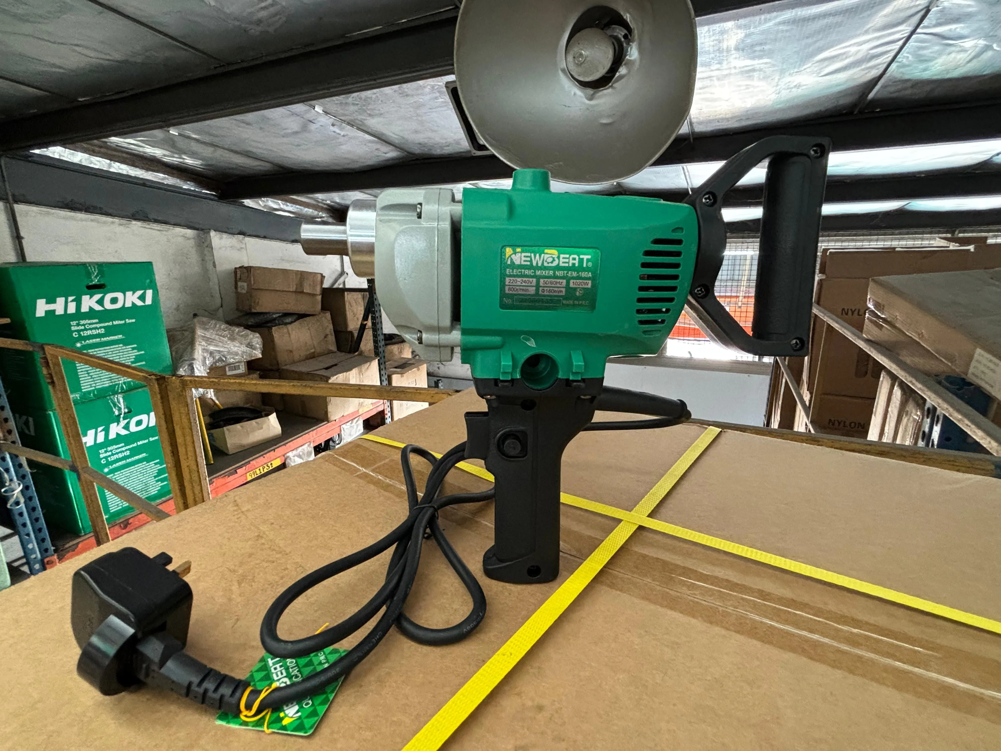 NEWBEAT 1020W Electric Cement Paint Mixer 160MM | Model : NBT-EM-160A