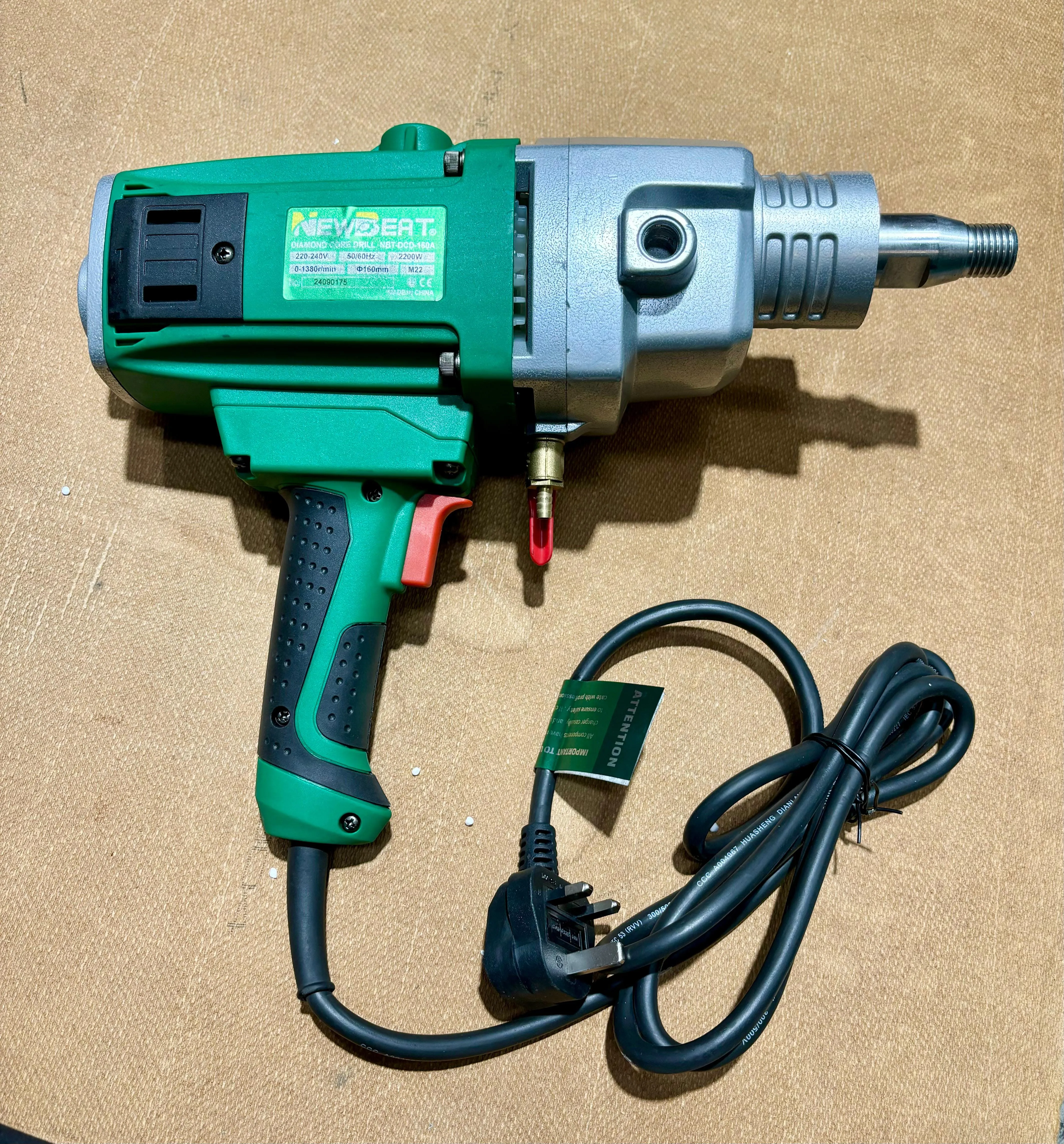 Newbeat 2200W Handheld Diamond Coring Drill 160mm | Model : NBT-DCD-160A