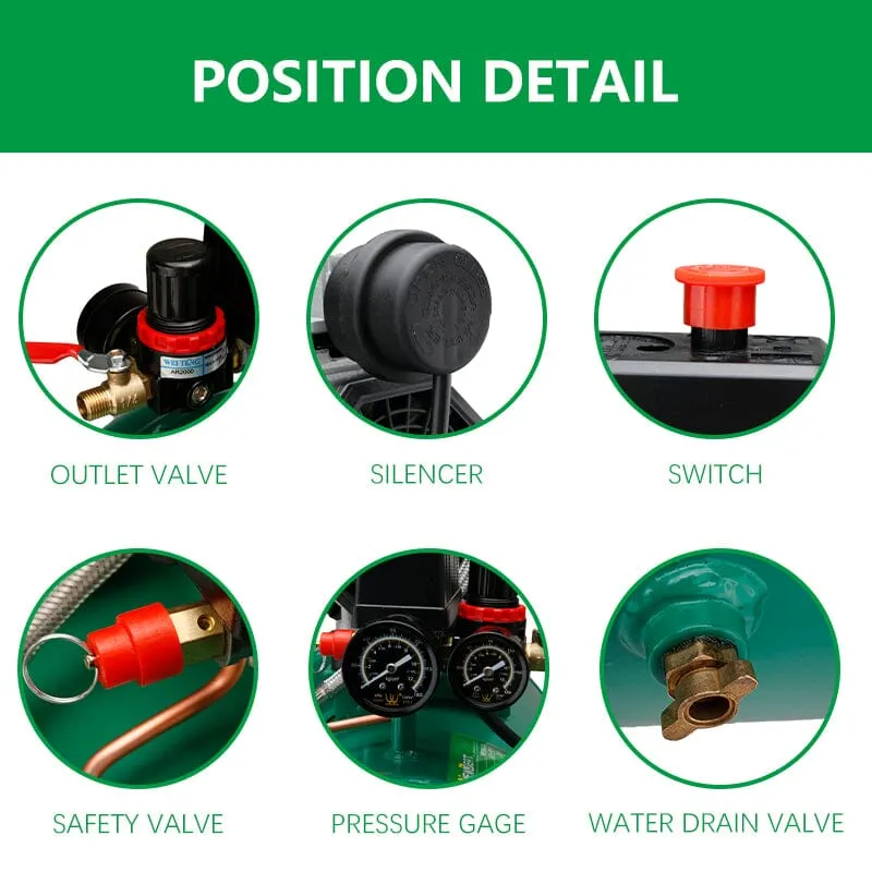 NEWBEAT Oilless Air Compressor 2.5HP 30L | Model: NBT-AC-30L