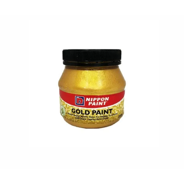 Nippon 250g Water Based Gold Paint (Indoor/Outdoor) | Model : NIP-GOLD-250G