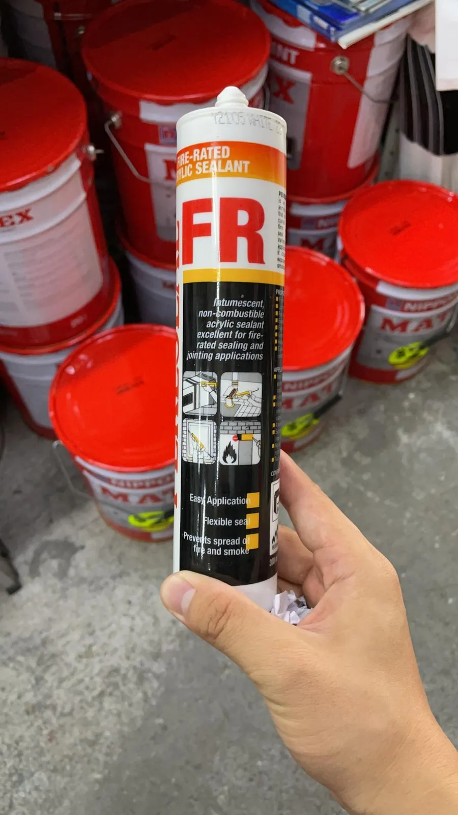 Pereseal Acrylic Sealant 300Ml (Grey/White) Fire Rated (20Pc/Ctn) | Model : SIL-A-PFR
