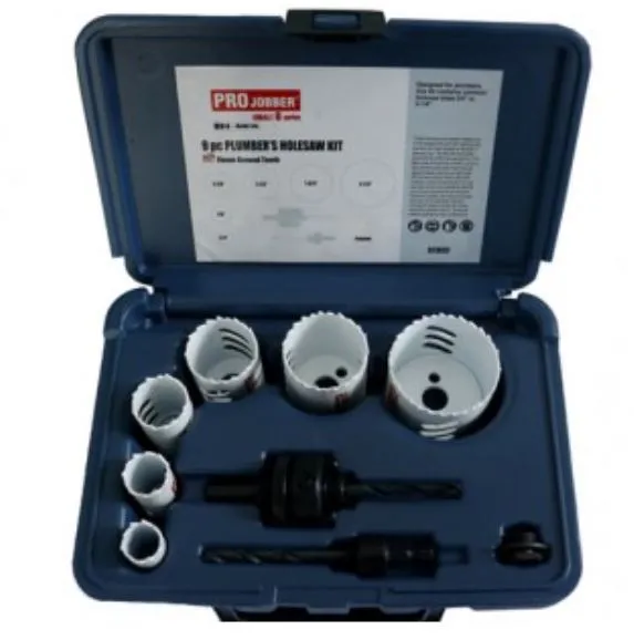 Projobber 9pc 3/4-2-1/4 Plumbers Hole Saw Kit  | Model : 085-67-K03