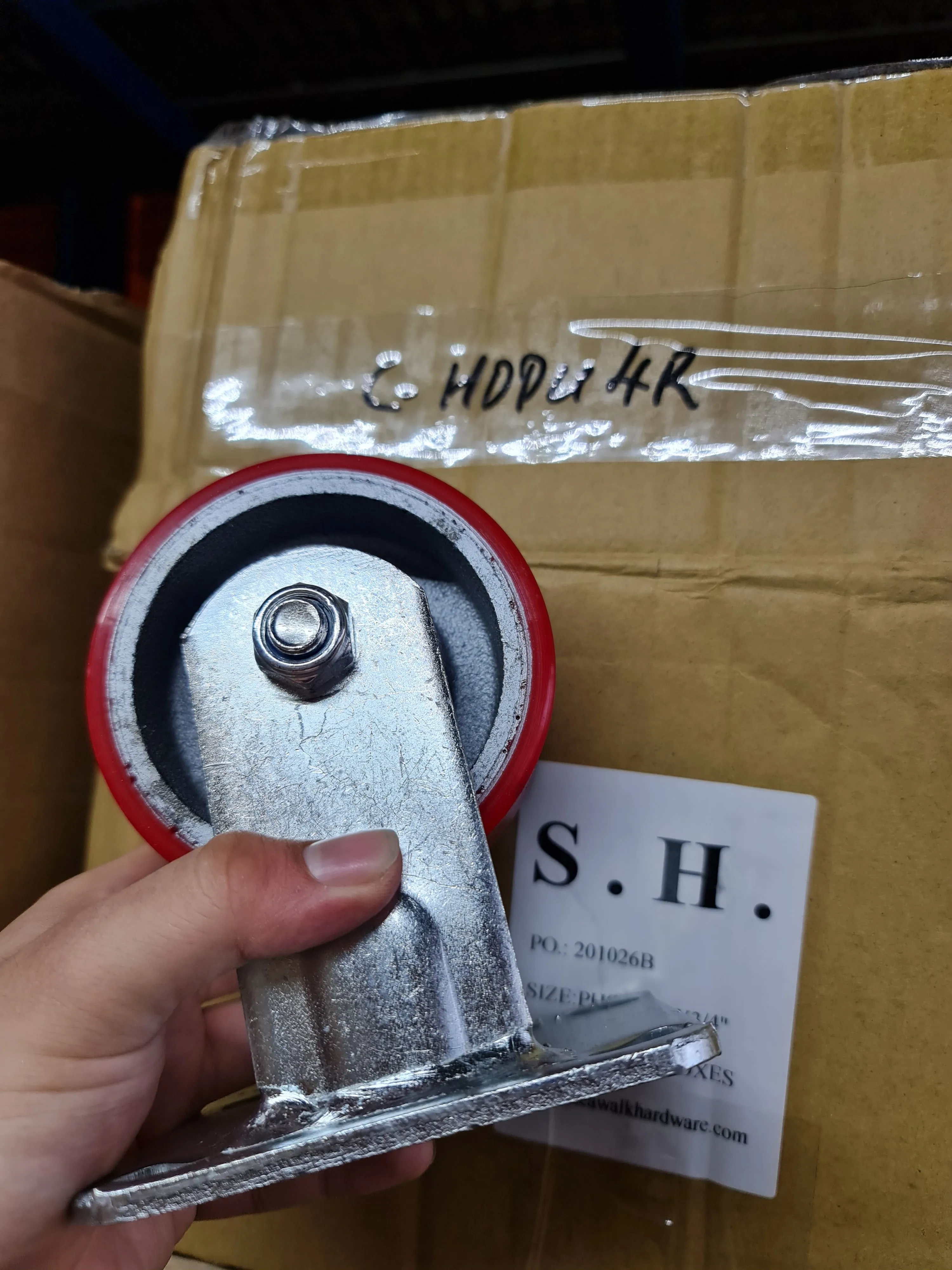 Red PU Castor Wheel (Heavy Duty) | Model : C-HDPU | Size : 4. 5. 6 & 8