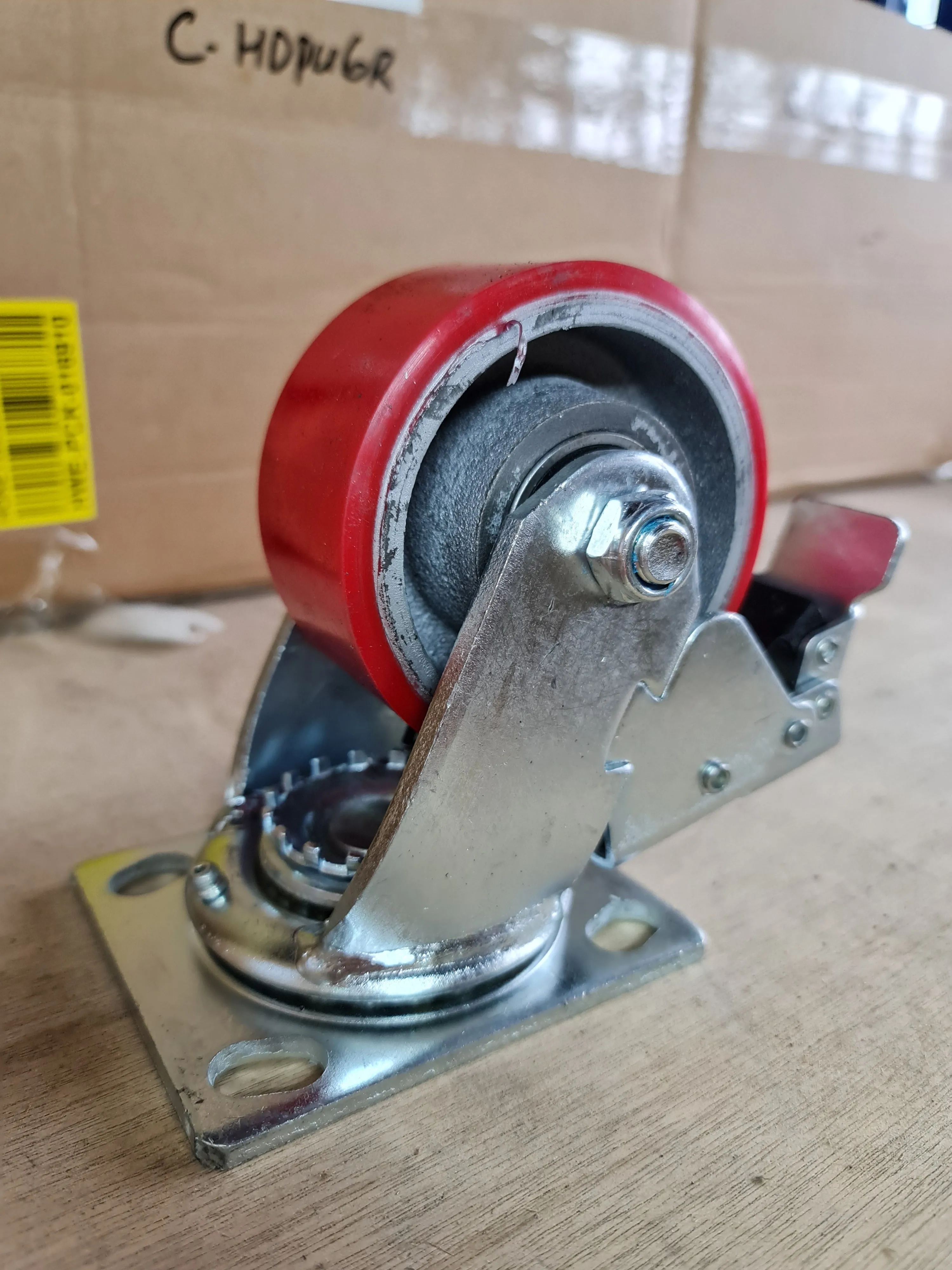 Red PU Castor Wheel (Heavy Duty) | Model : C-HDPU | Size : 4. 5. 6 & 8