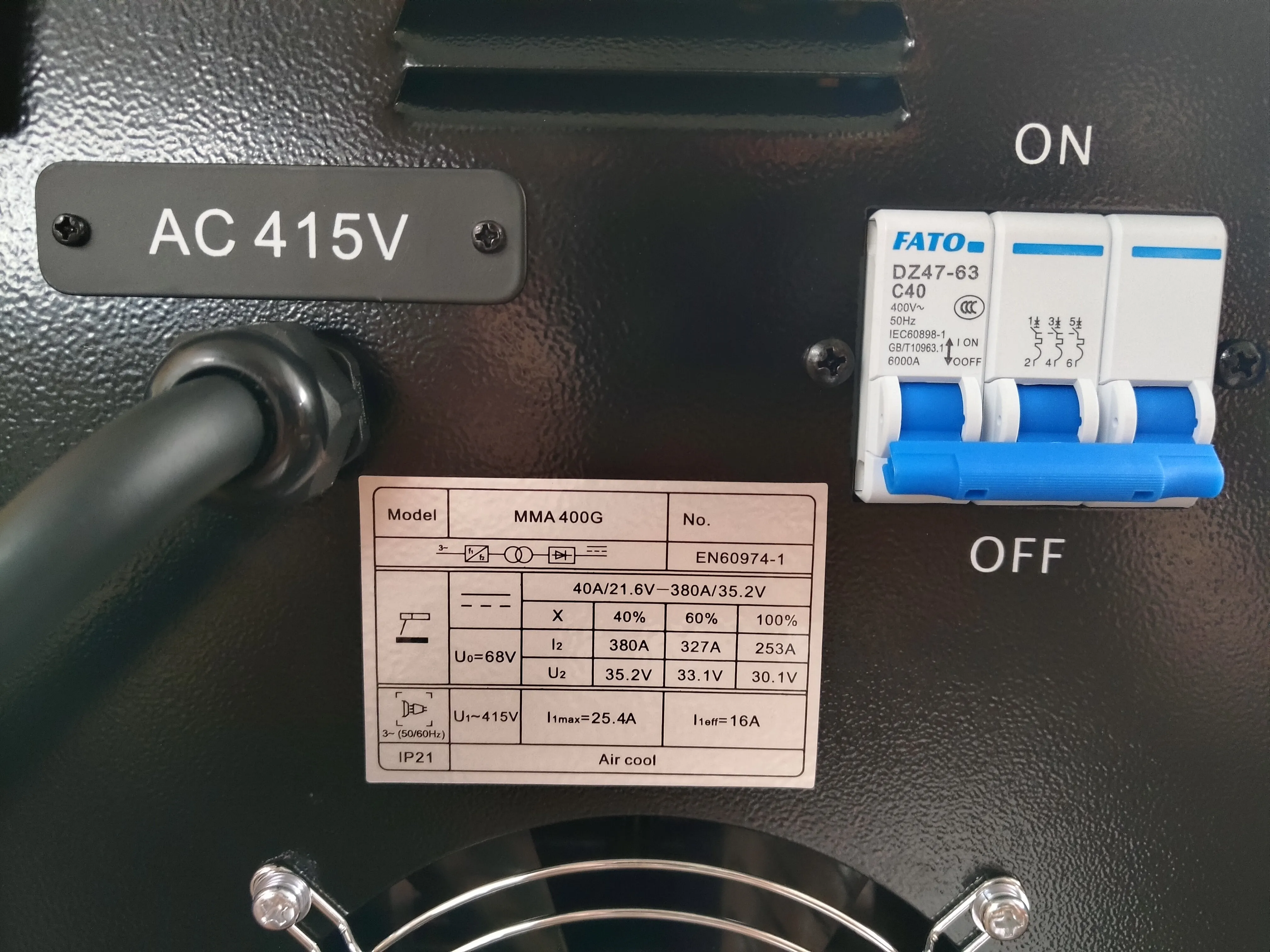 RILAND 415V MMA400G  (IGBT) Welding Set (ARC) come with 3M Welding Cable Set | Model : W-MMA400G