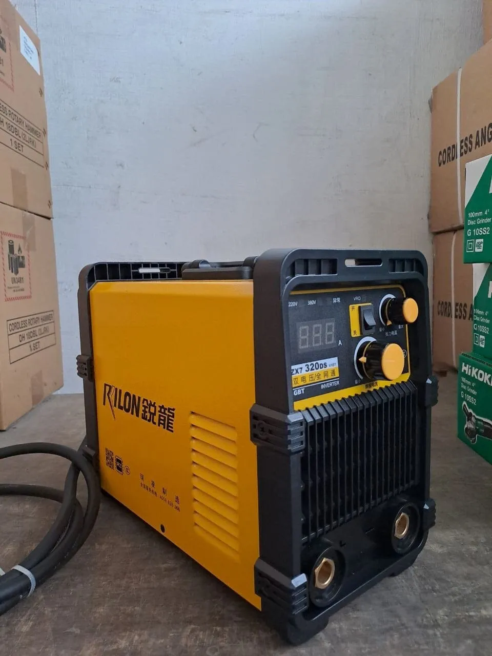 RILON WELDING MACHINE (DUAL VOLTAGE) ZXY 320DS COME WITH 3M GROUND AND WELDING CABLE