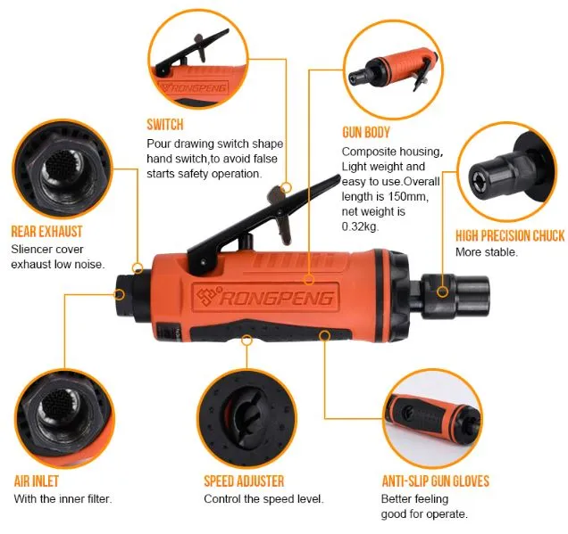 RONG PENG Air Die Grinder 1/4 | Model : AT-RP17313