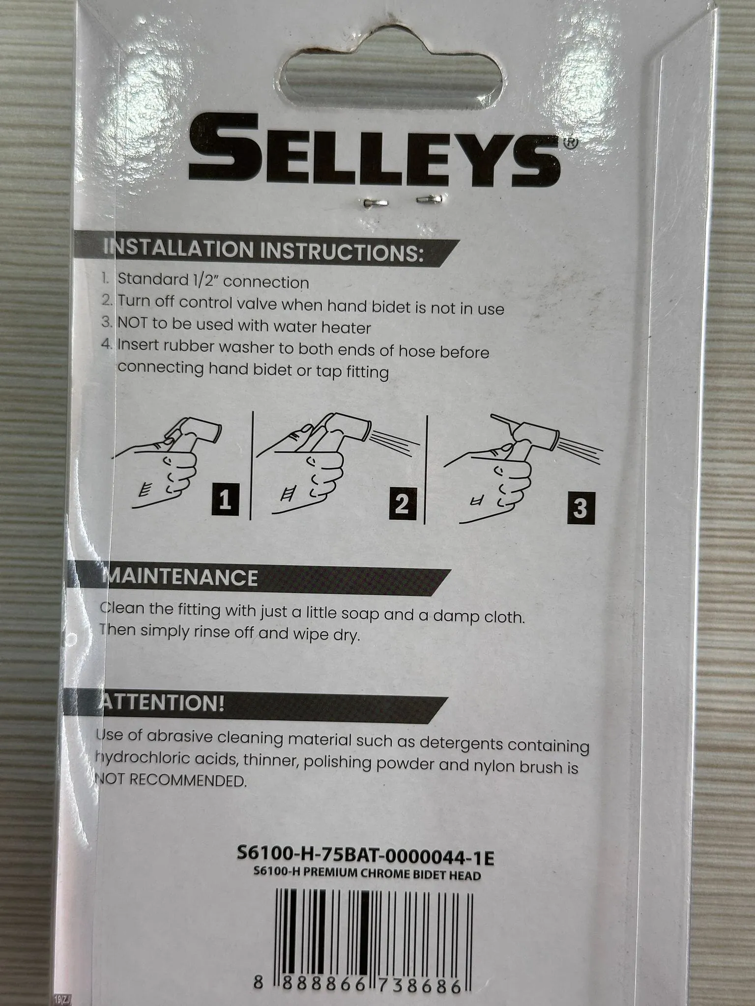 Selleys Premium Chrome Bidet Head | Model : SEY-S6100-H