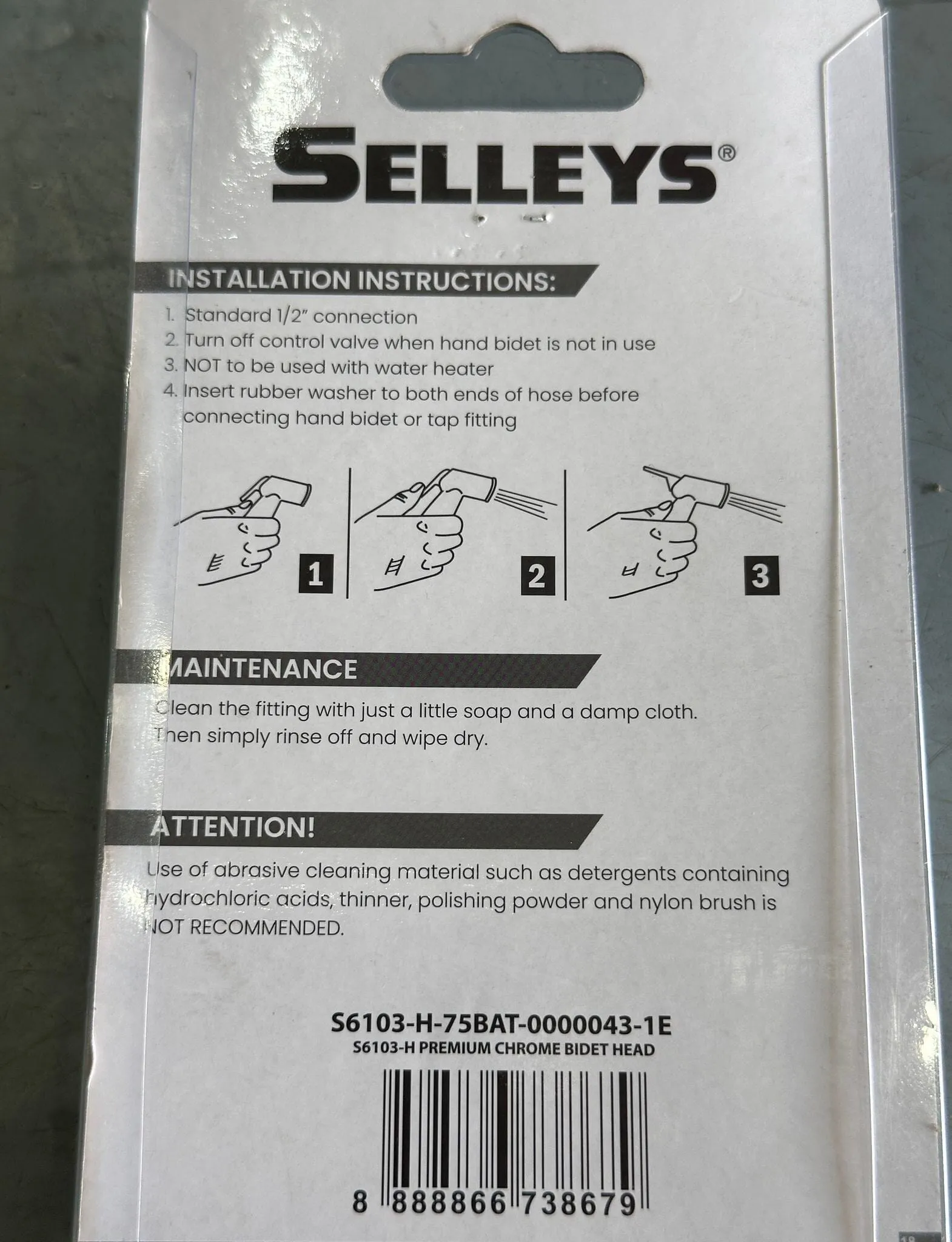 Selleys Premium Chrome Bidet Head | Model : SEY-S6103-H