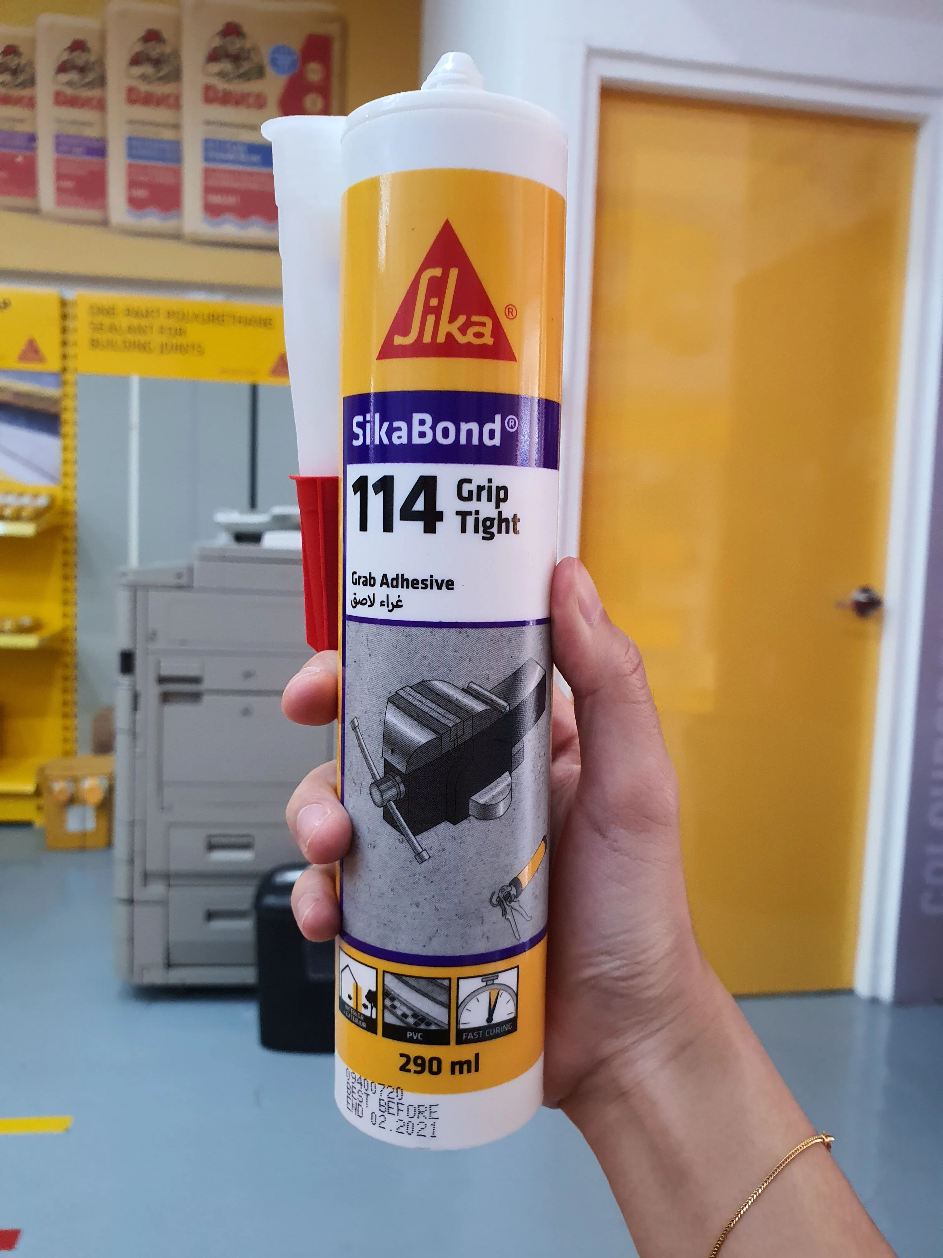 Sika Sikabond 114 Grip Tight Grip Adhesive 290ml (Beige) | Model : SIKA-MAXBOND