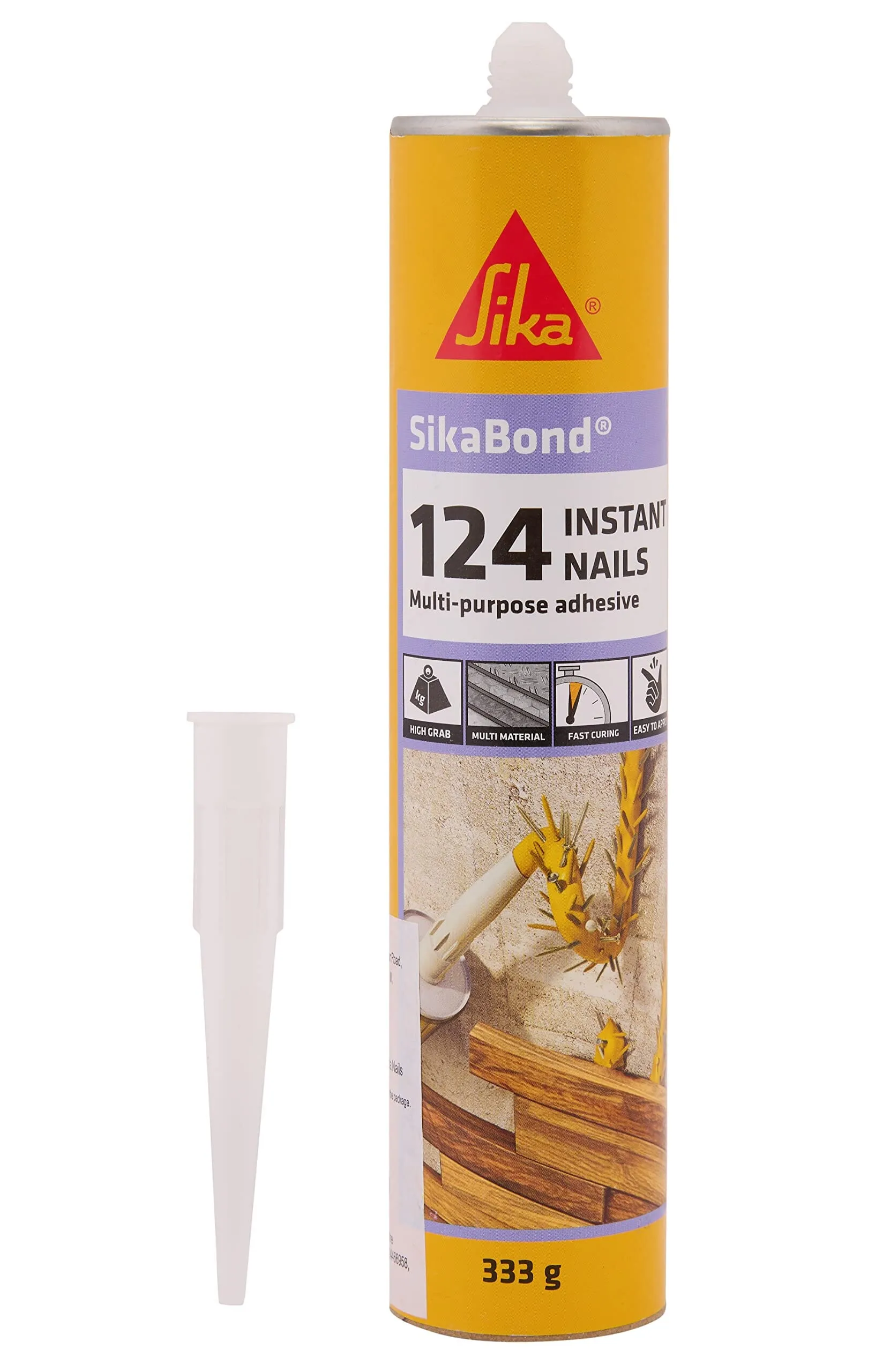SikaBond-124 Instant Nails High Strength Multipurpose Adhesive (Wood Brown) | Model : SIKA-124