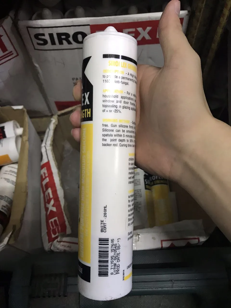 Siroflex Silicone 280ml | Colours : White. Clear. Grey