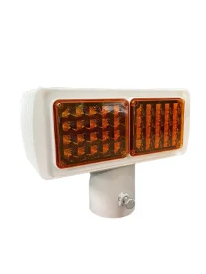 Solar Led Warning Light (Yellow) For Construction Site Use | Model : RL-YM-WL-SQ
