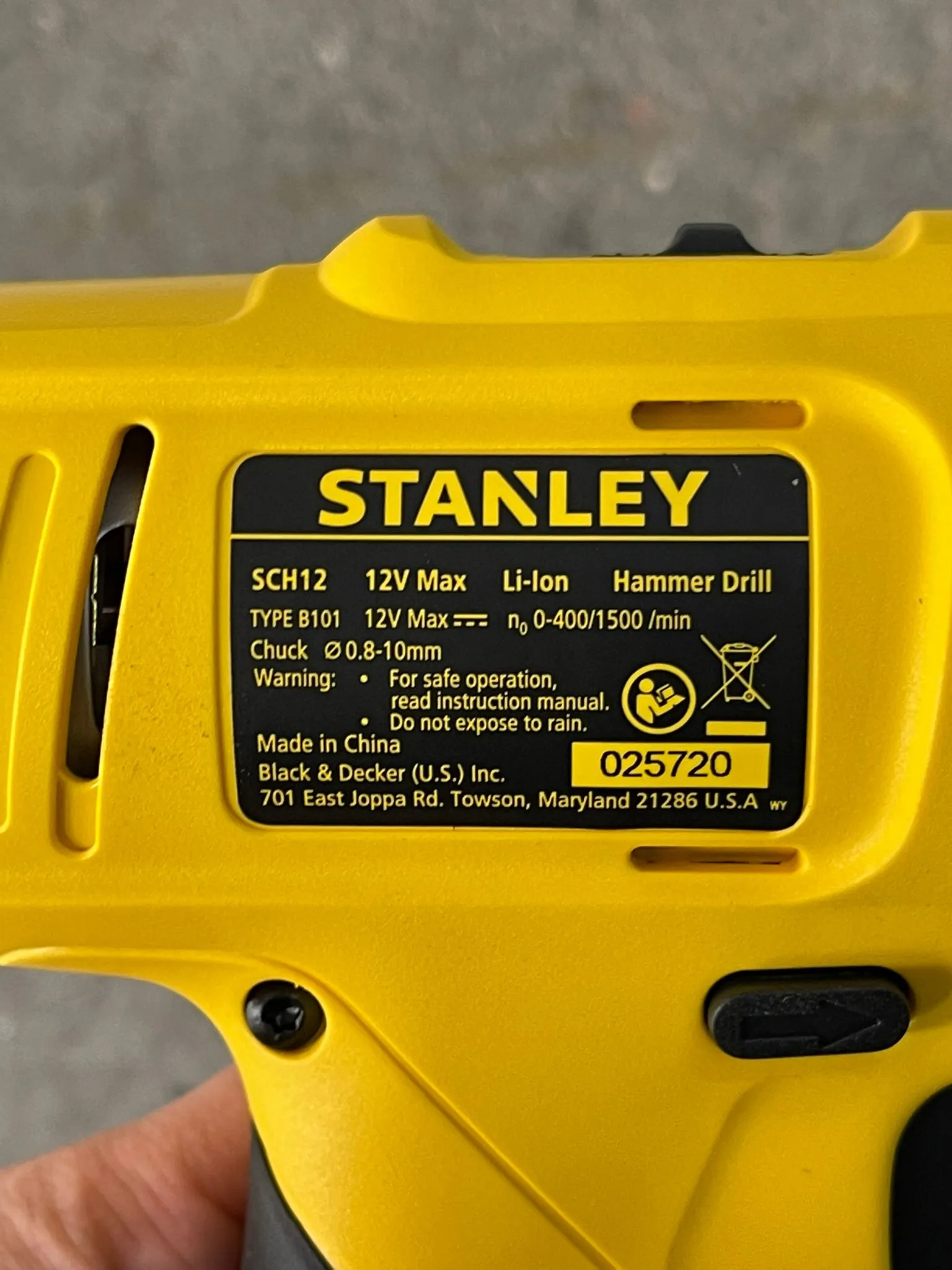 Stanley 12V Hammer Drill & Impact Drill Combo Kit  Come with 2 batteries . 1 Charger & 1 Flight Case | Model : SCHI121S2FK-B1