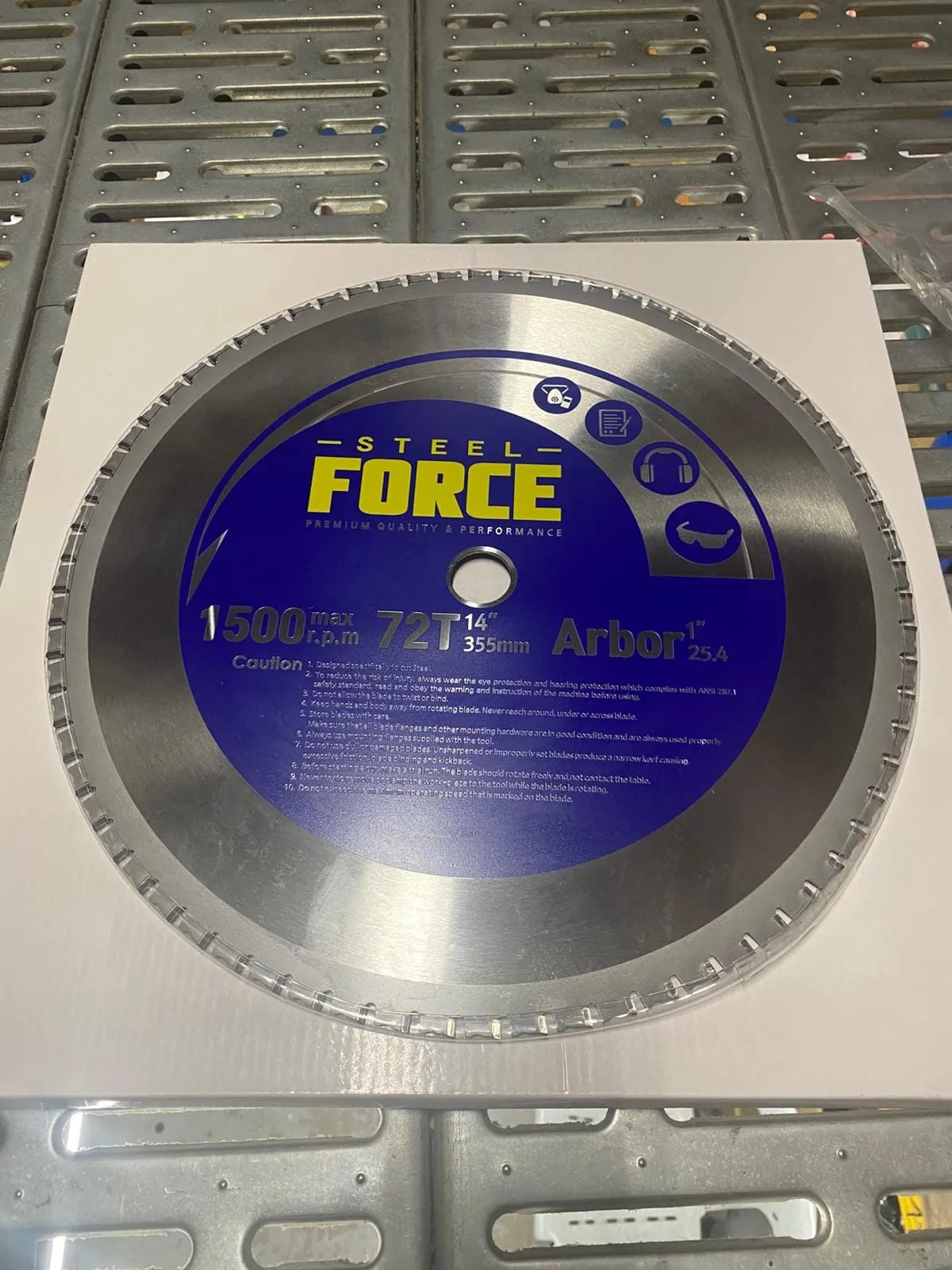 Steel Force 14 Metal Cutting Saw Blade 355*25.4*72T To Cut Steel | Model : SBA-MS35572