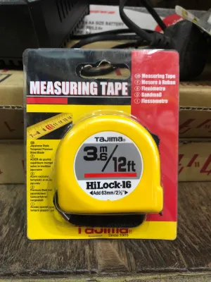 Tajima 3.6m (12ft) Measuring Tape | Model : 016-093-1636 (HiLock-16)