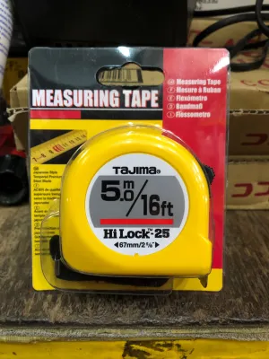 Tajima 5m (16ft) Measuring Tape | Model : 016-093-2550 (HiLock-25)