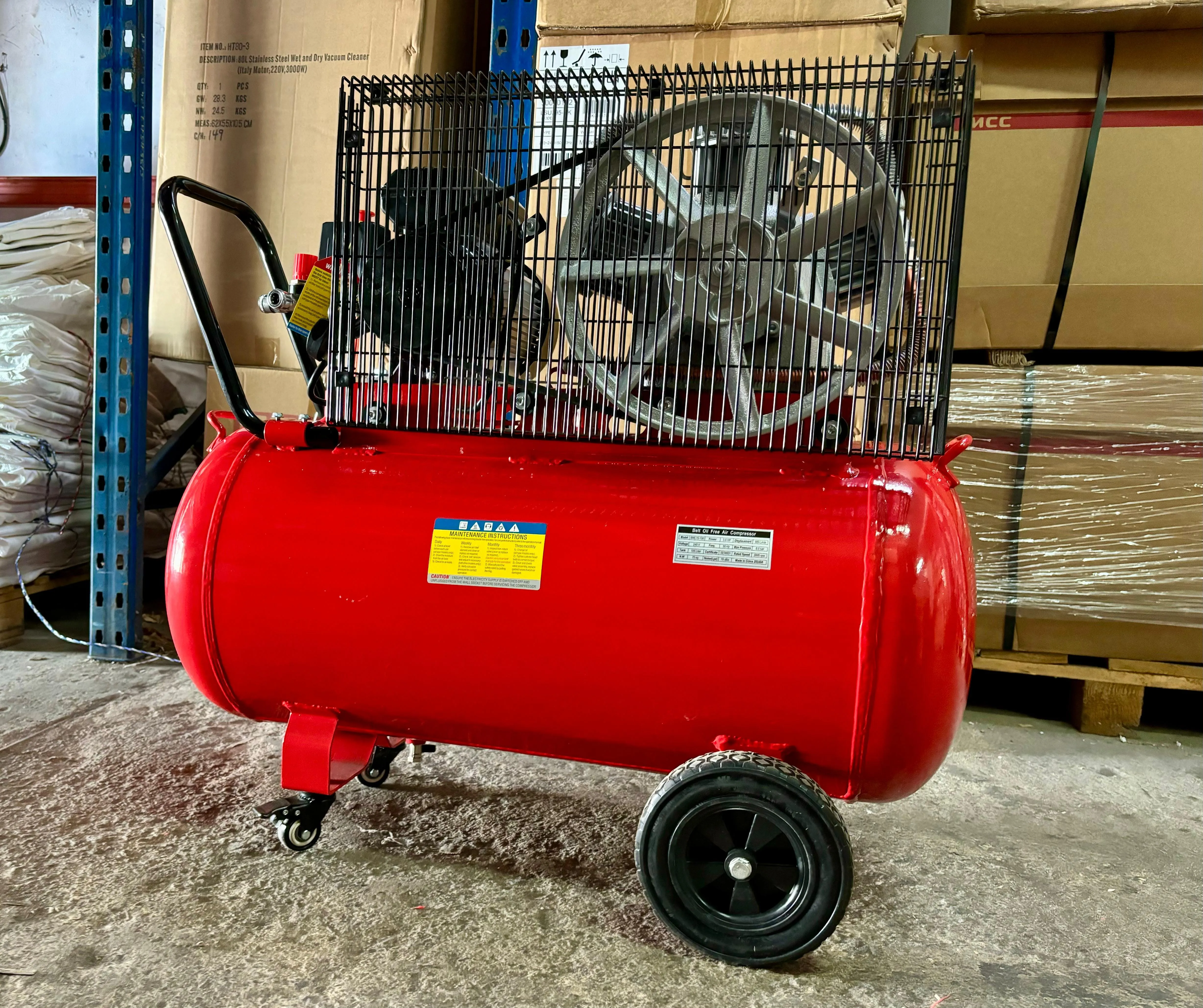 Tiger 3HP 100L Oil Free Belt Air Compressor (FOR EXPORT ONLY) | Model : BWL70-100