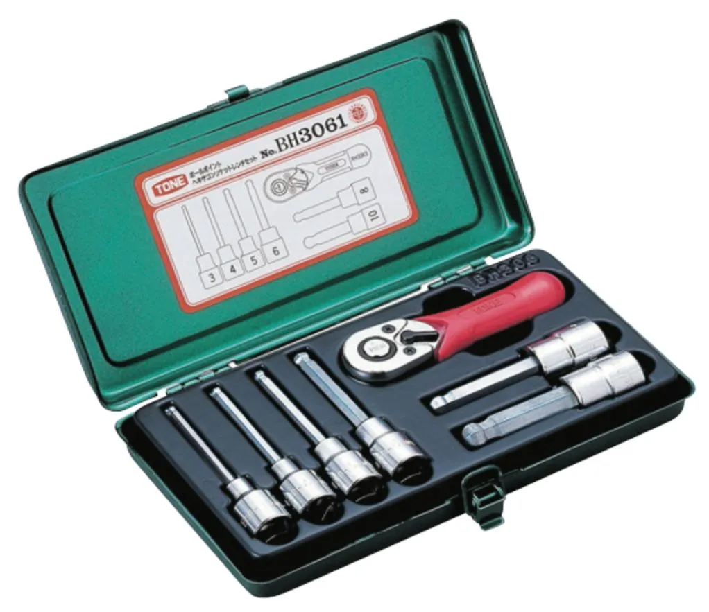Tone 3/8 Dr Ball Point Hex Socket Set BH3061 - Japan | Model : 003-038-3061