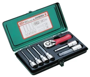 Tone 3/8 Dr Ball Point Hex Socket Set BH3061 - Japan | Model : 003-038-3061