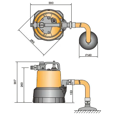 Tsurumi #LSP1.4S-52 Pump Discharge Bore 1hp 50hz 25mm  | Model : LSP1.4S